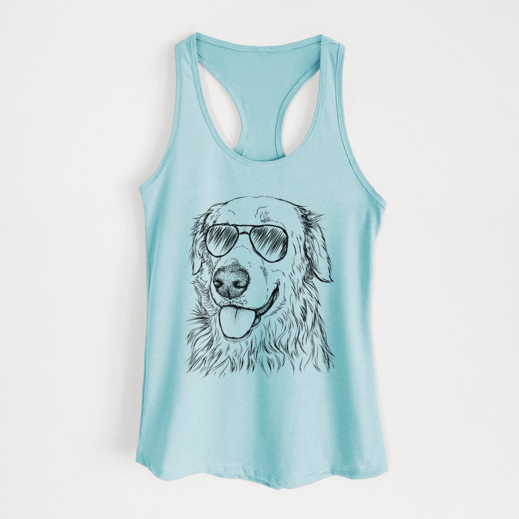 Hopper the Golden Retriever - Women's Racerback Tanktop