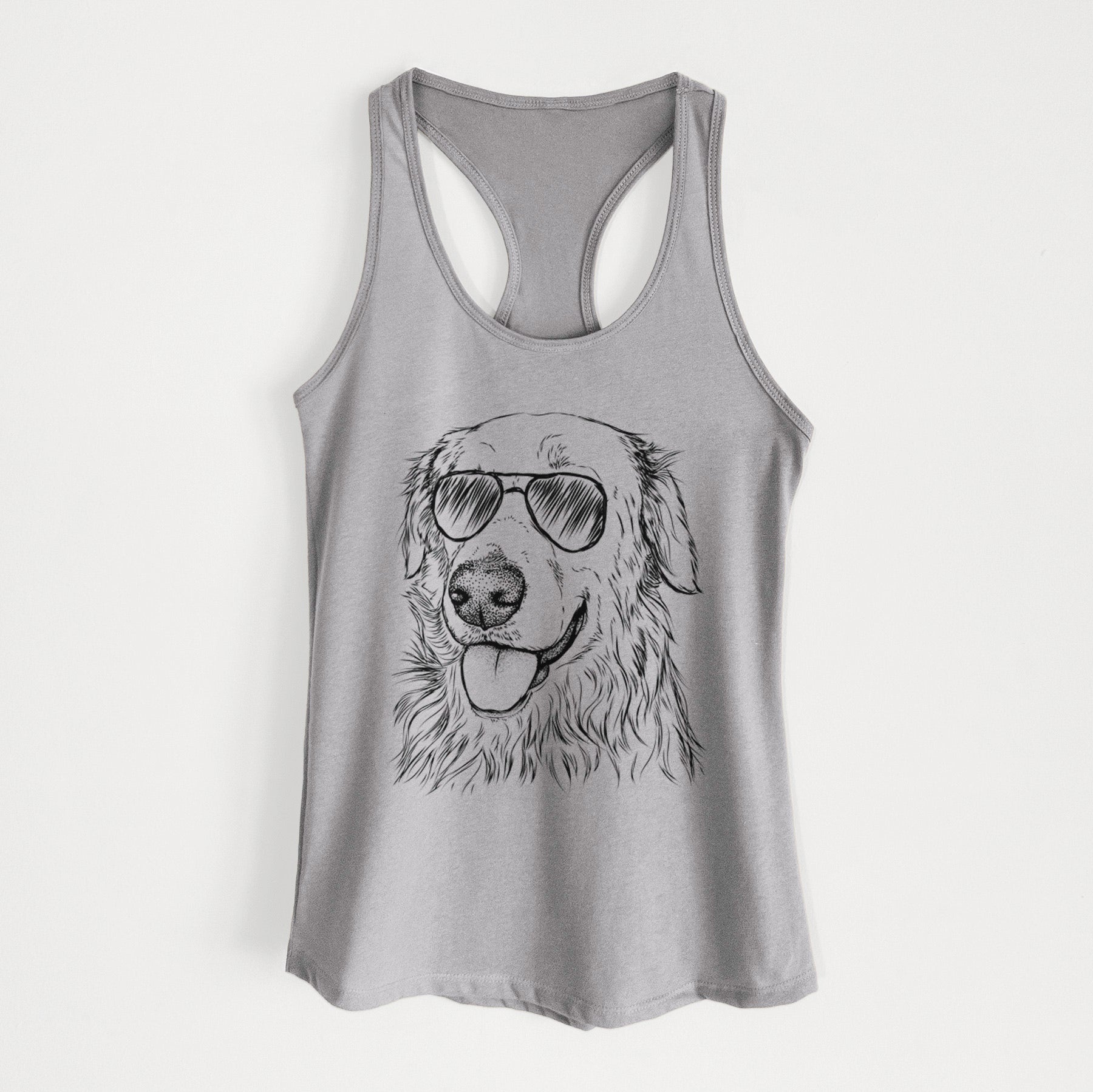 Hopper the Golden Retriever - Women's Racerback Tanktop