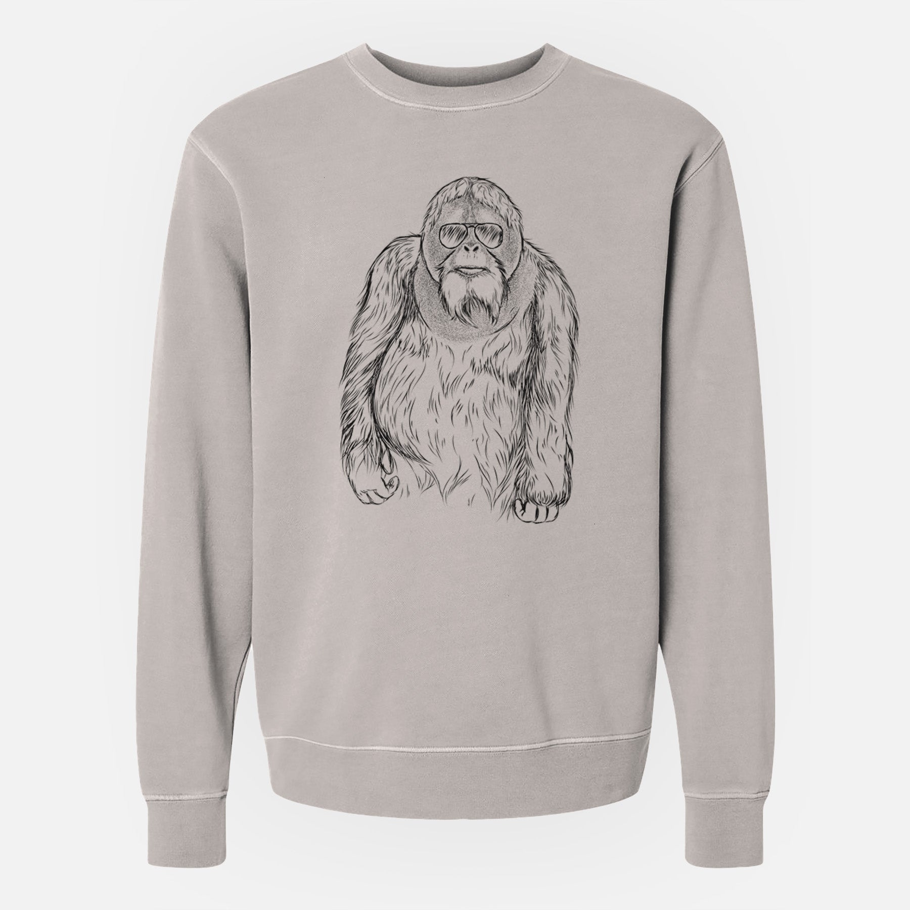 Aviator Horace the Male Orangutan - Unisex Pigment Dyed Crew Sweatshirt