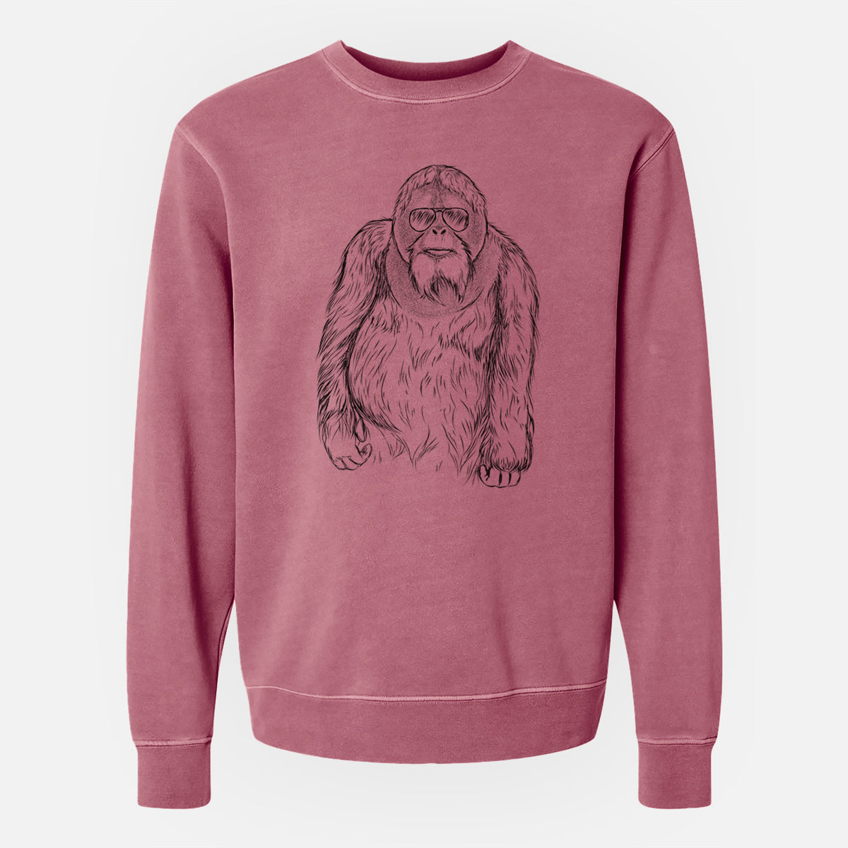 Aviator Horace the Male Orangutan - Unisex Pigment Dyed Crew Sweatshirt