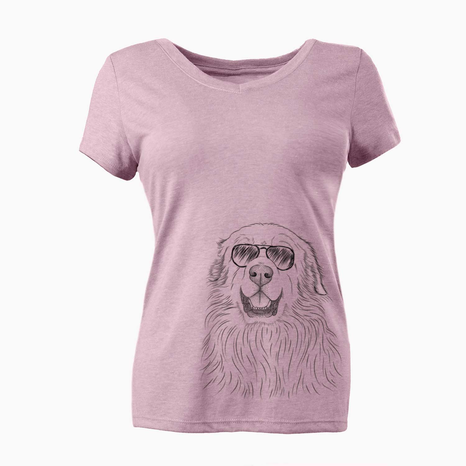 Aviator Horton the Great Pyrenees - Women's V-neck Shirt