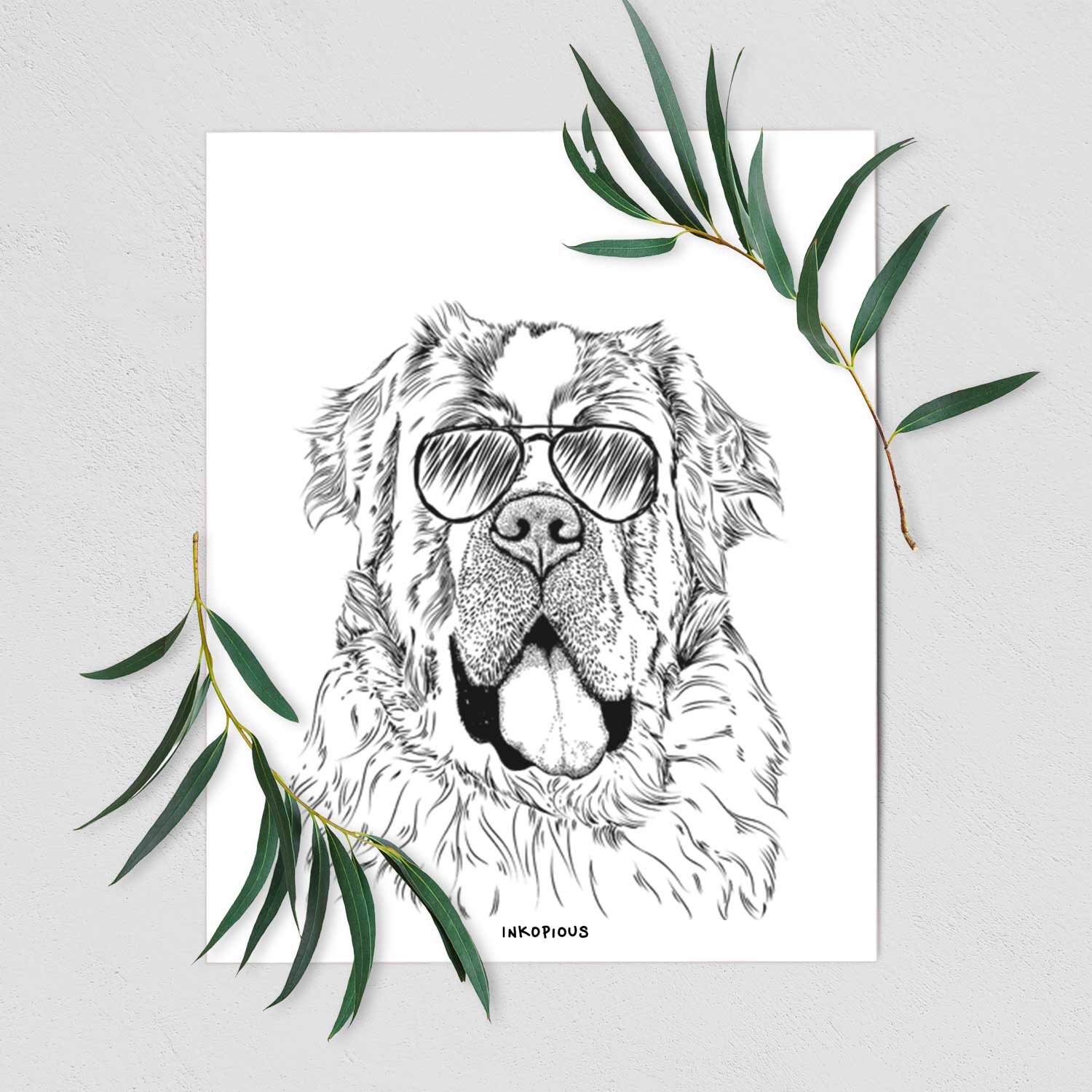 Hoss the Saint Bernard Art Print