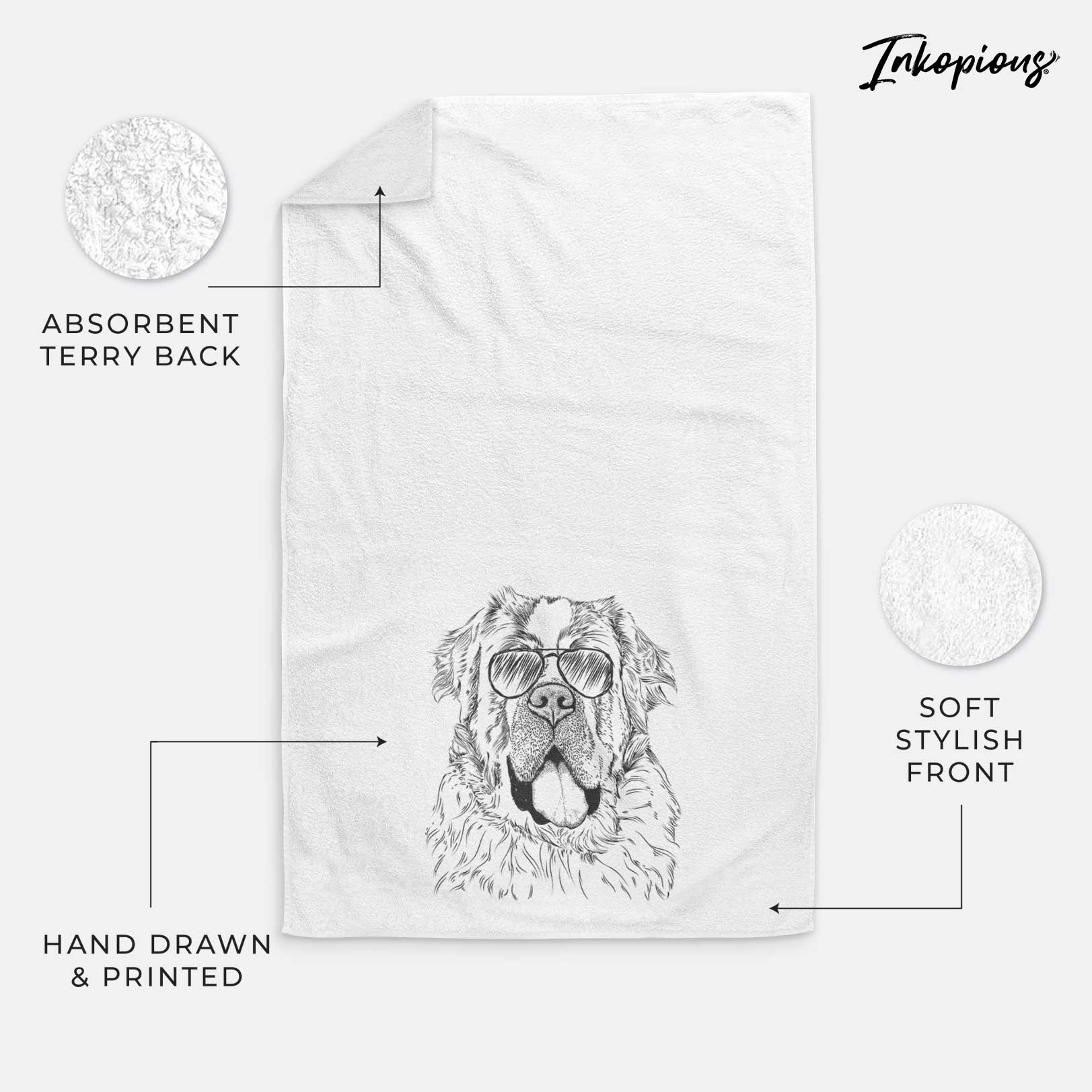 Hoss the Saint Bernard Decorative Hand Towel