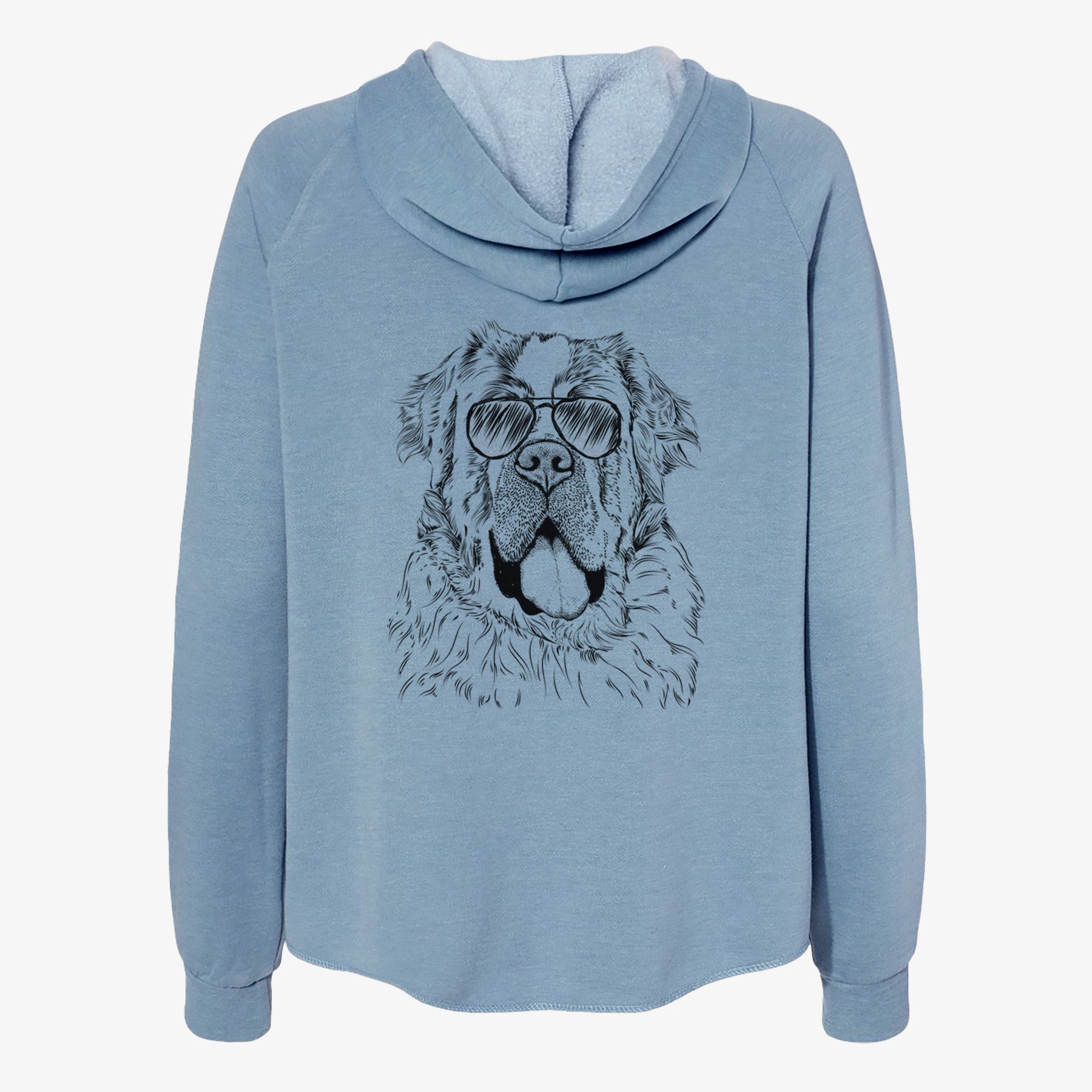 Hoss the Saint Bernard - Women's Cali Wave Zip-Up Sweatshirt