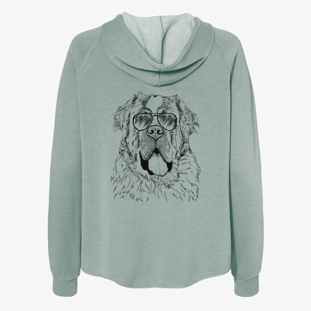 Hoss the Saint Bernard - Women's Cali Wave Zip-Up Sweatshirt