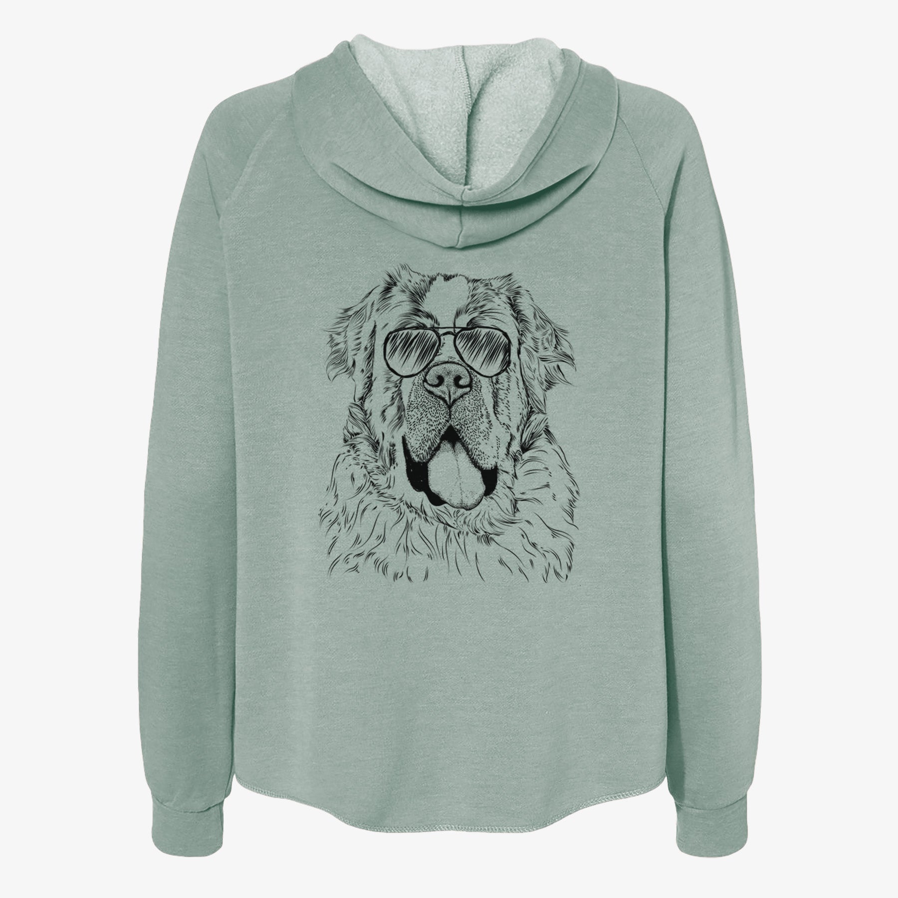 Hoss the Saint Bernard - Women's Cali Wave Zip-Up Sweatshirt