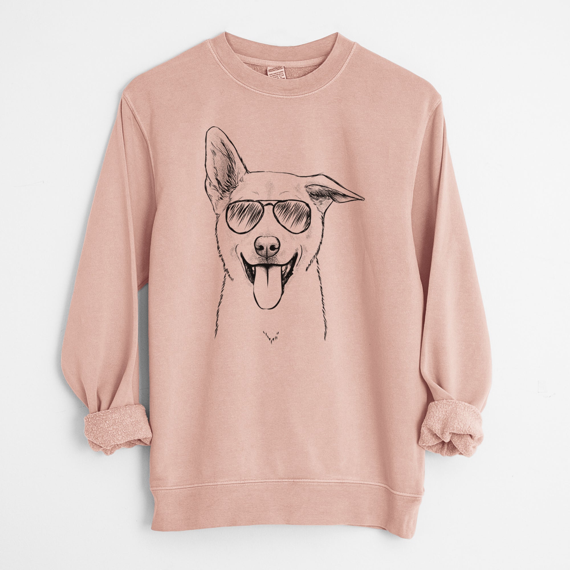 Aviator Hoya the Korean Jindo - Unisex Pigment Dyed Crew Sweatshirt