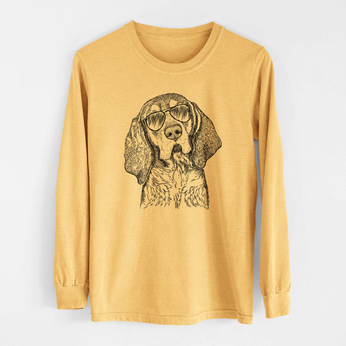 Aviators Huck the Bluetick Coonhound - Heavyweight 100% Cotton Long Sleeve