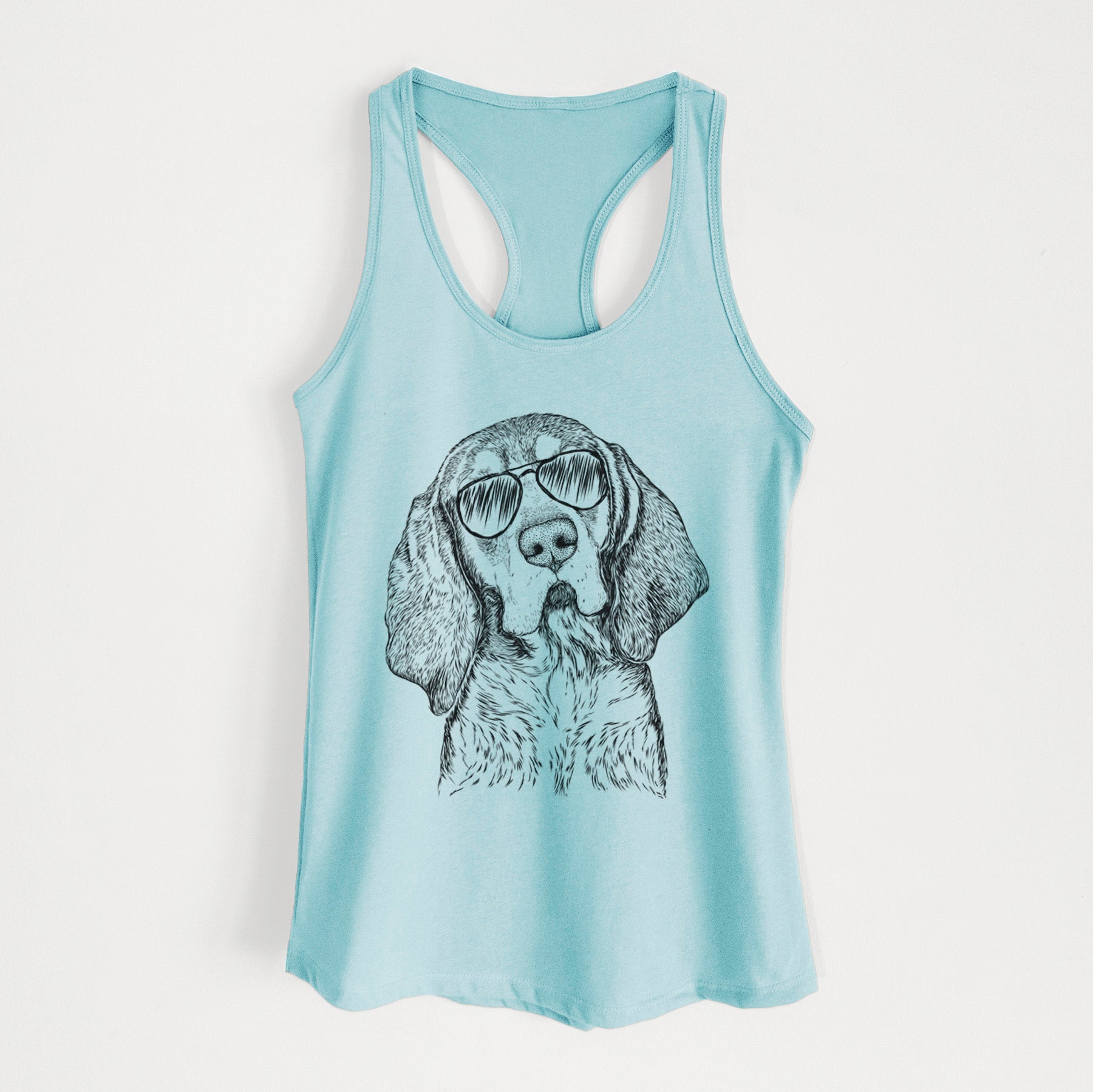 Huck the Bluetick Coonhound - Women's Racerback Tanktop