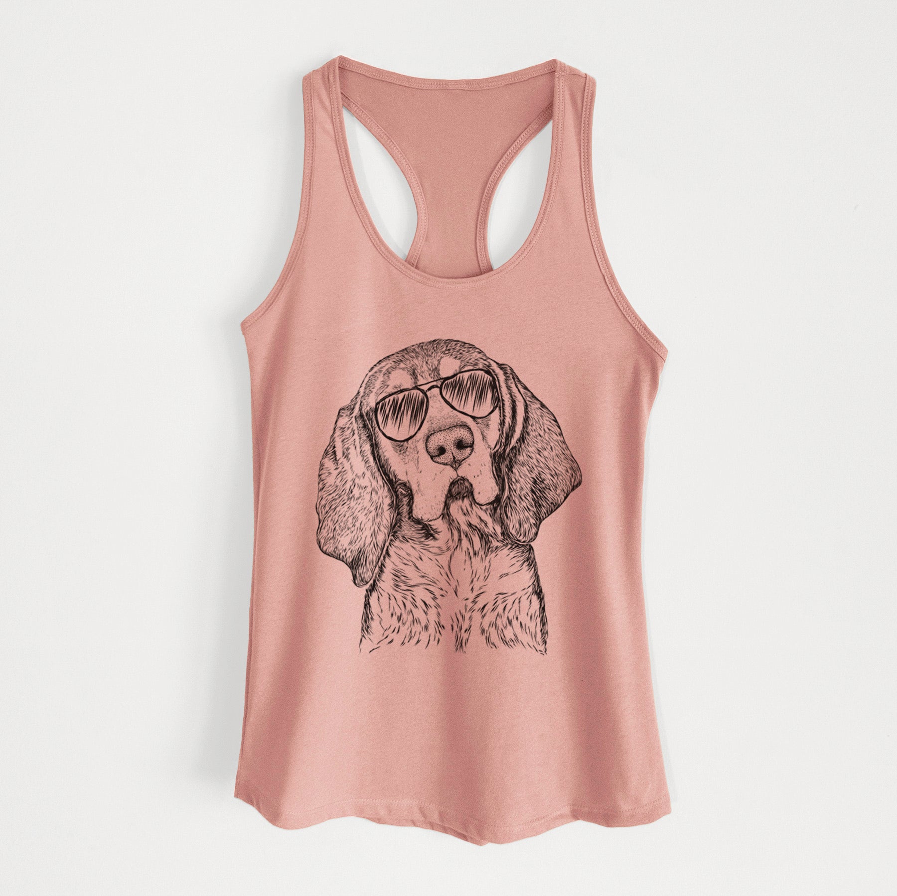 Huck the Bluetick Coonhound - Women's Racerback Tanktop