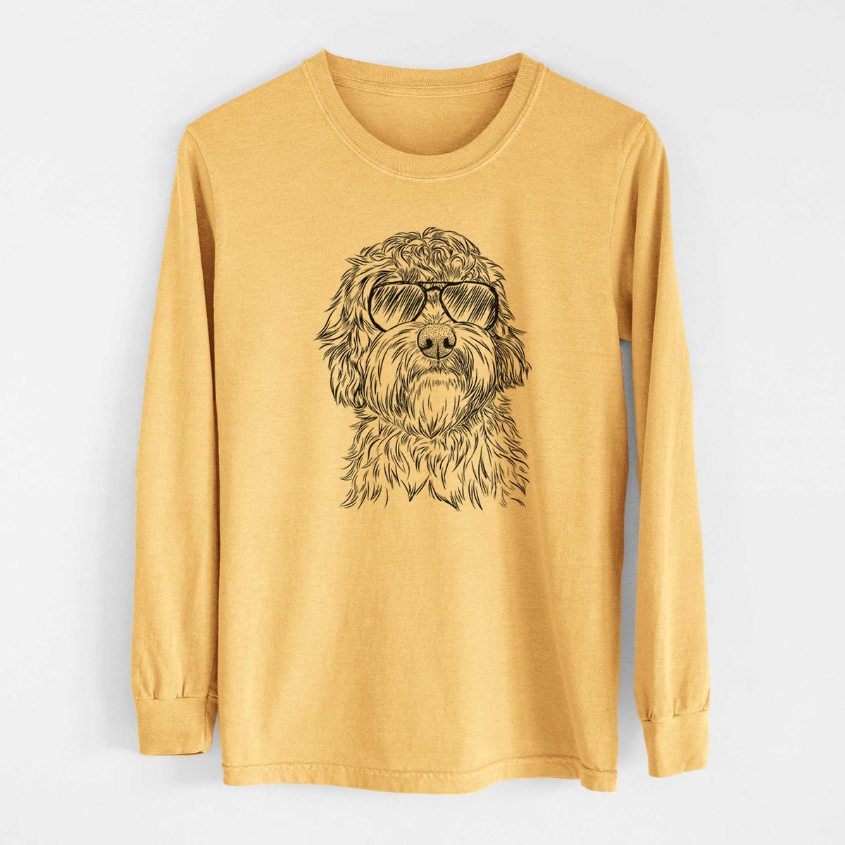 Aviators Huckleberry the Australian Labradoodle - Heavyweight 100% Cotton Long Sleeve