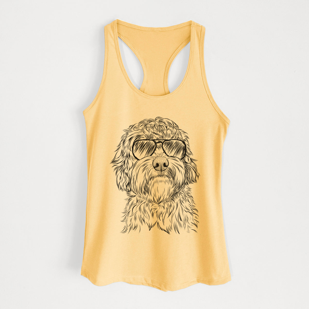 Huckleberry the Australian Labradoodle - Women's Racerback Tanktop