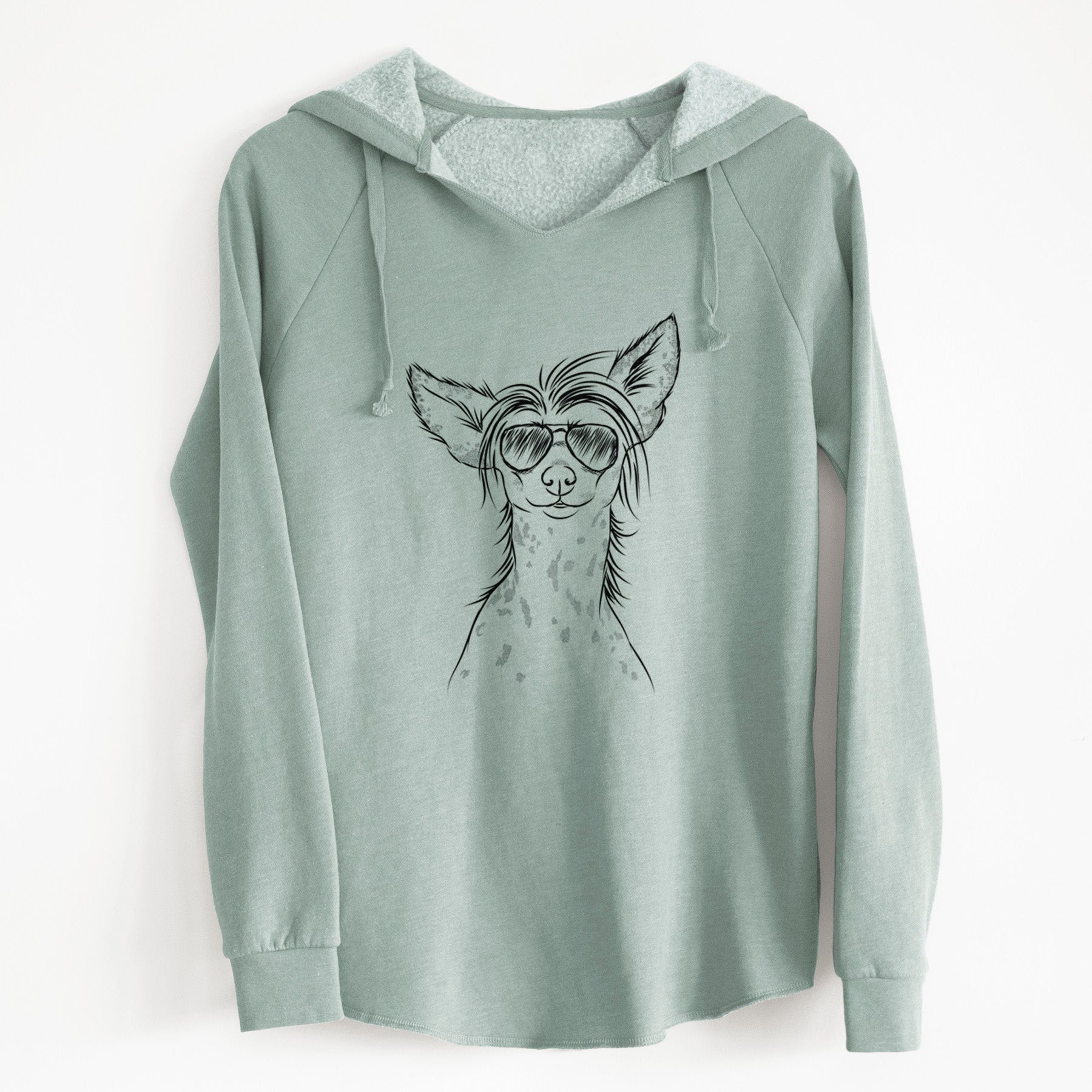 Aviator Hudson the Chinese Crested - Cali Wave Hooded Sweatshirt