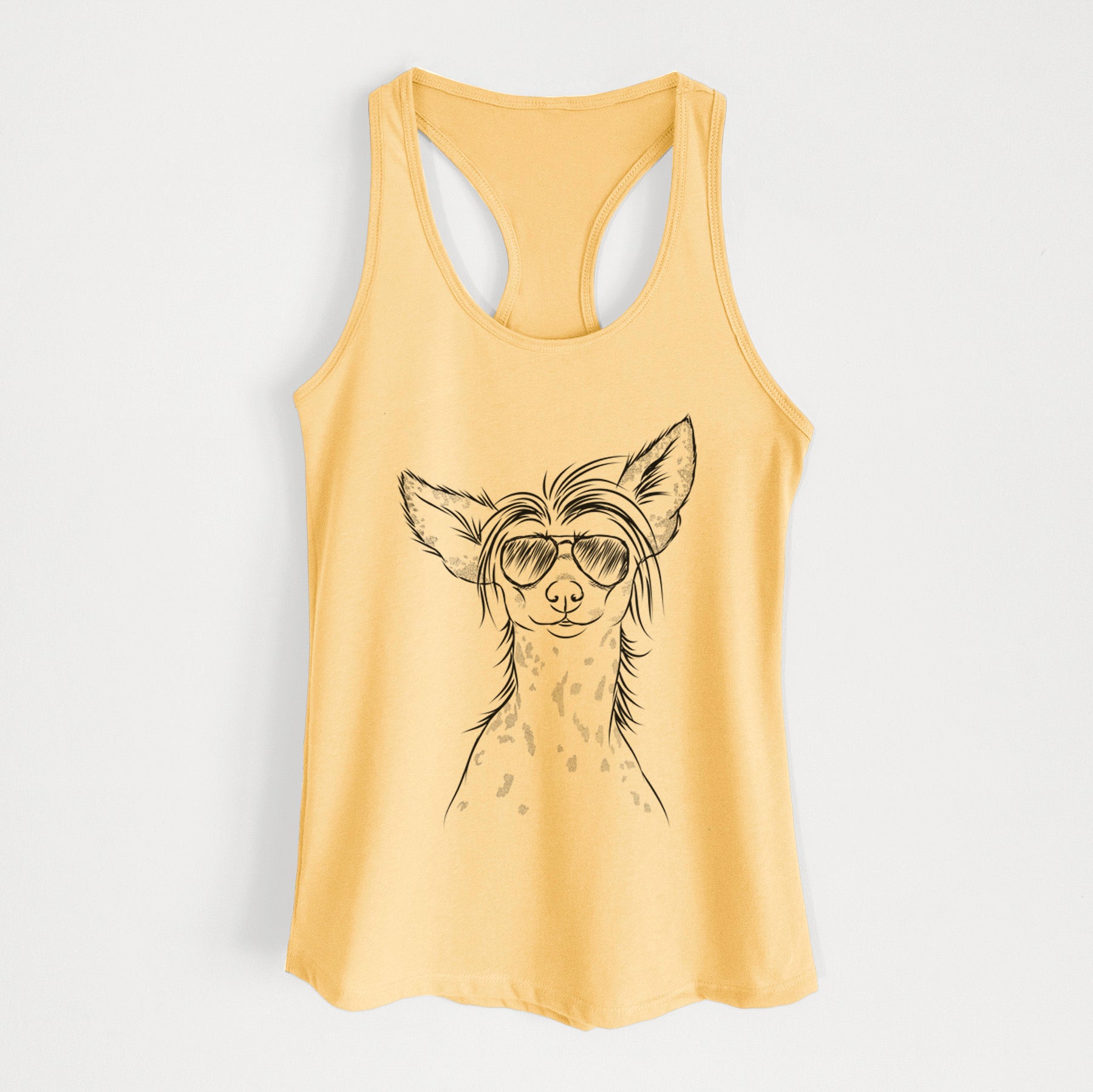 Hudson the Chinese Crested - Women's Racerback Tanktop