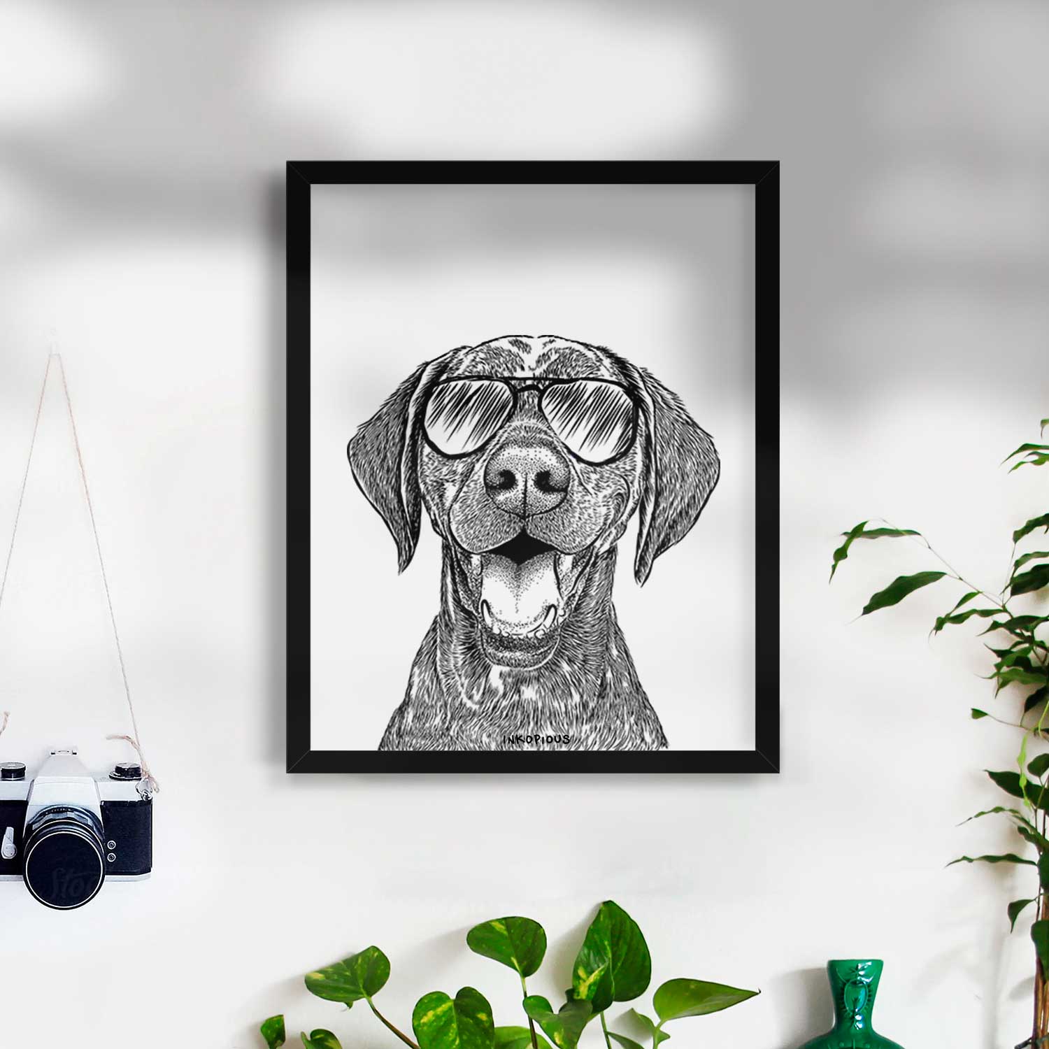 Hudson the German Shorthaired Pointer Art Print