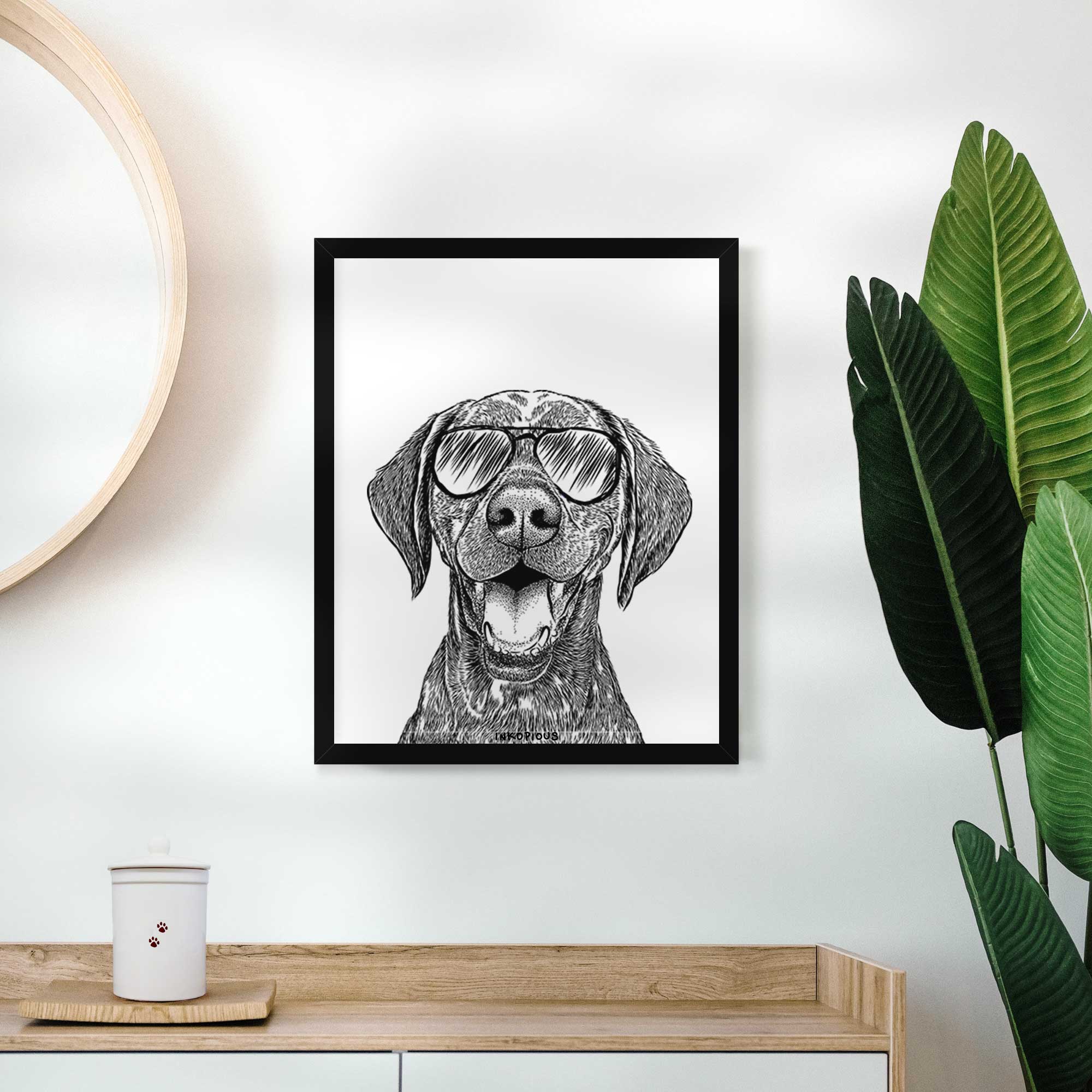 Hudson the German Shorthaired Pointer Art Print