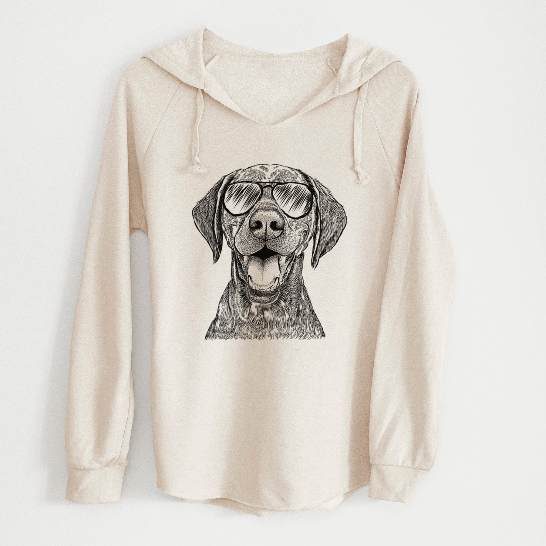 Aviator Hudson the German Shorthaired Pointer - Cali Wave Hooded Sweatshirt