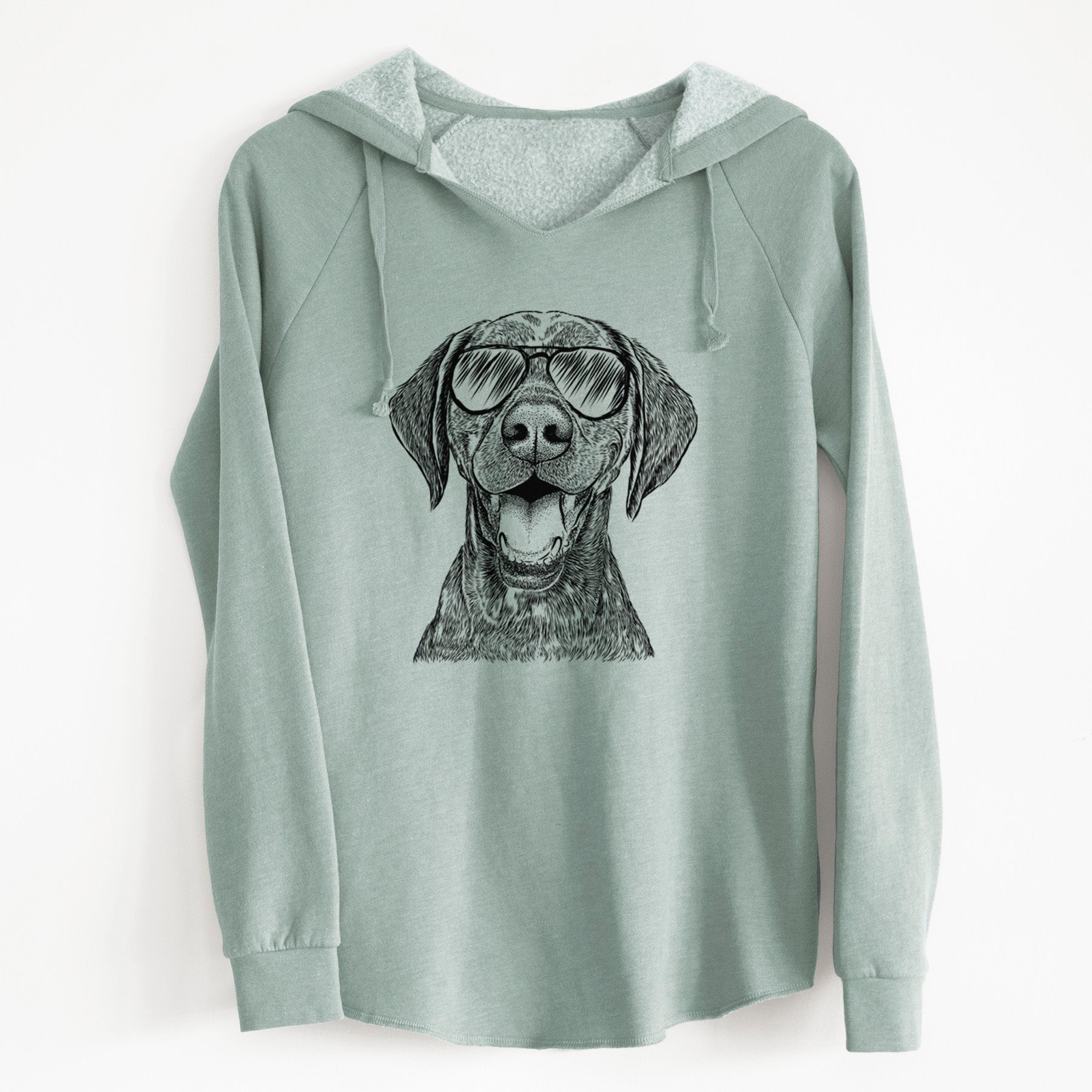 Aviator Hudson the German Shorthaired Pointer - Cali Wave Hooded Sweatshirt