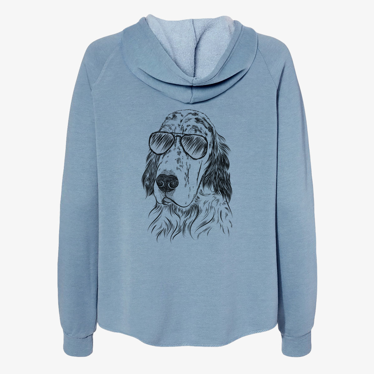 Hutch the English Setter - Women's Cali Wave Zip-Up Sweatshirt