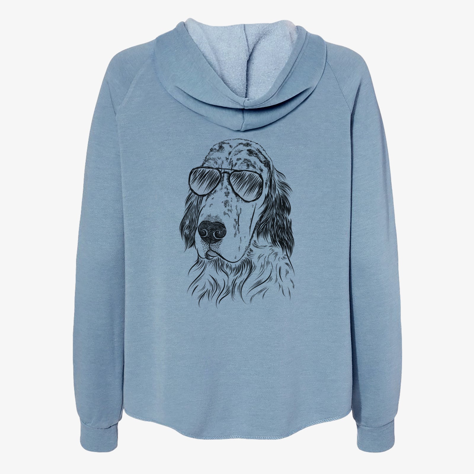 Hutch the English Setter - Women's Cali Wave Zip-Up Sweatshirt