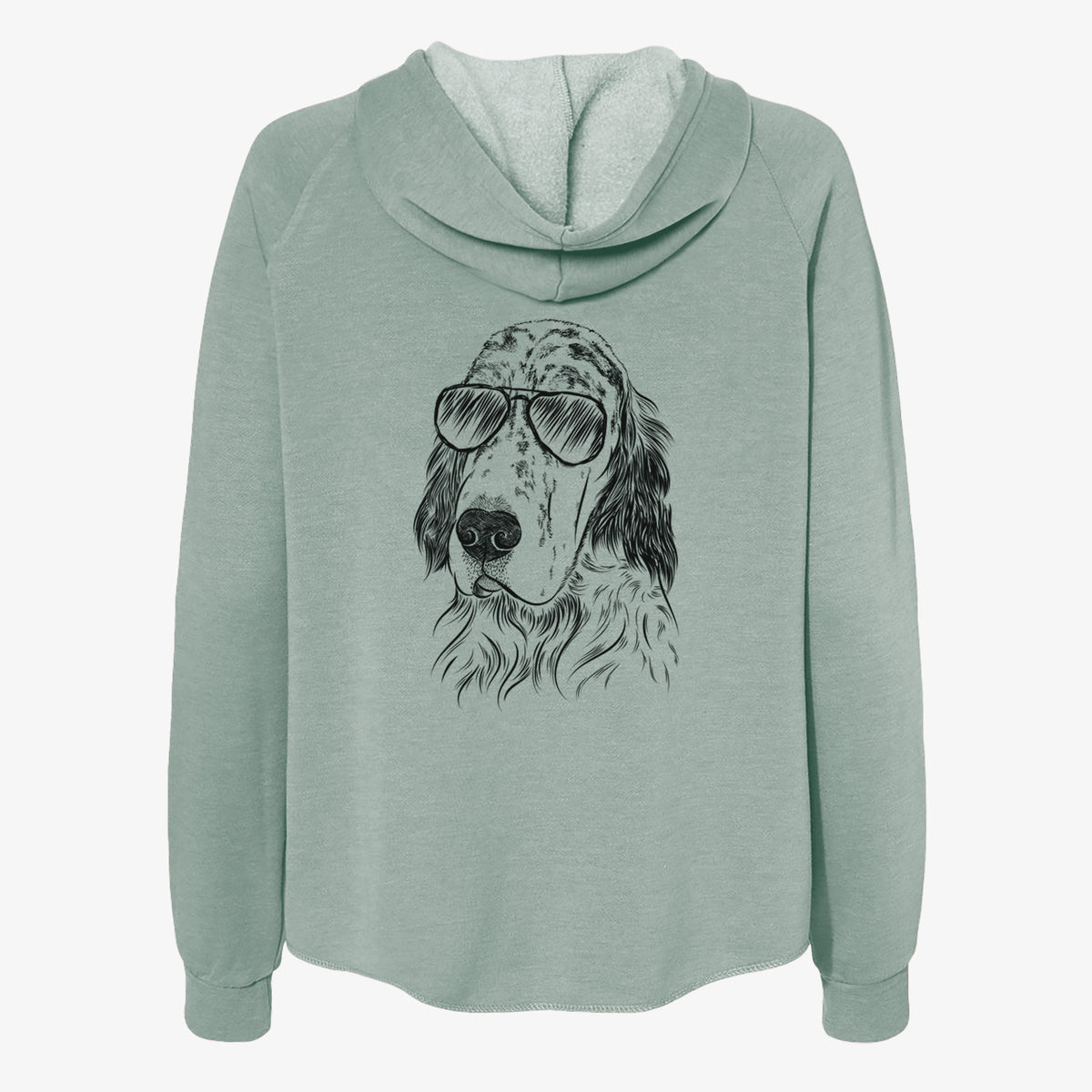 Hutch the English Setter - Women's Cali Wave Zip-Up Sweatshirt
