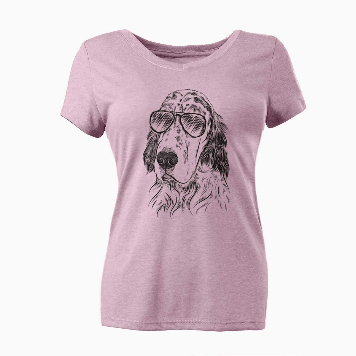 Aviator Hutch the English Setter - Women's V-neck Shirt