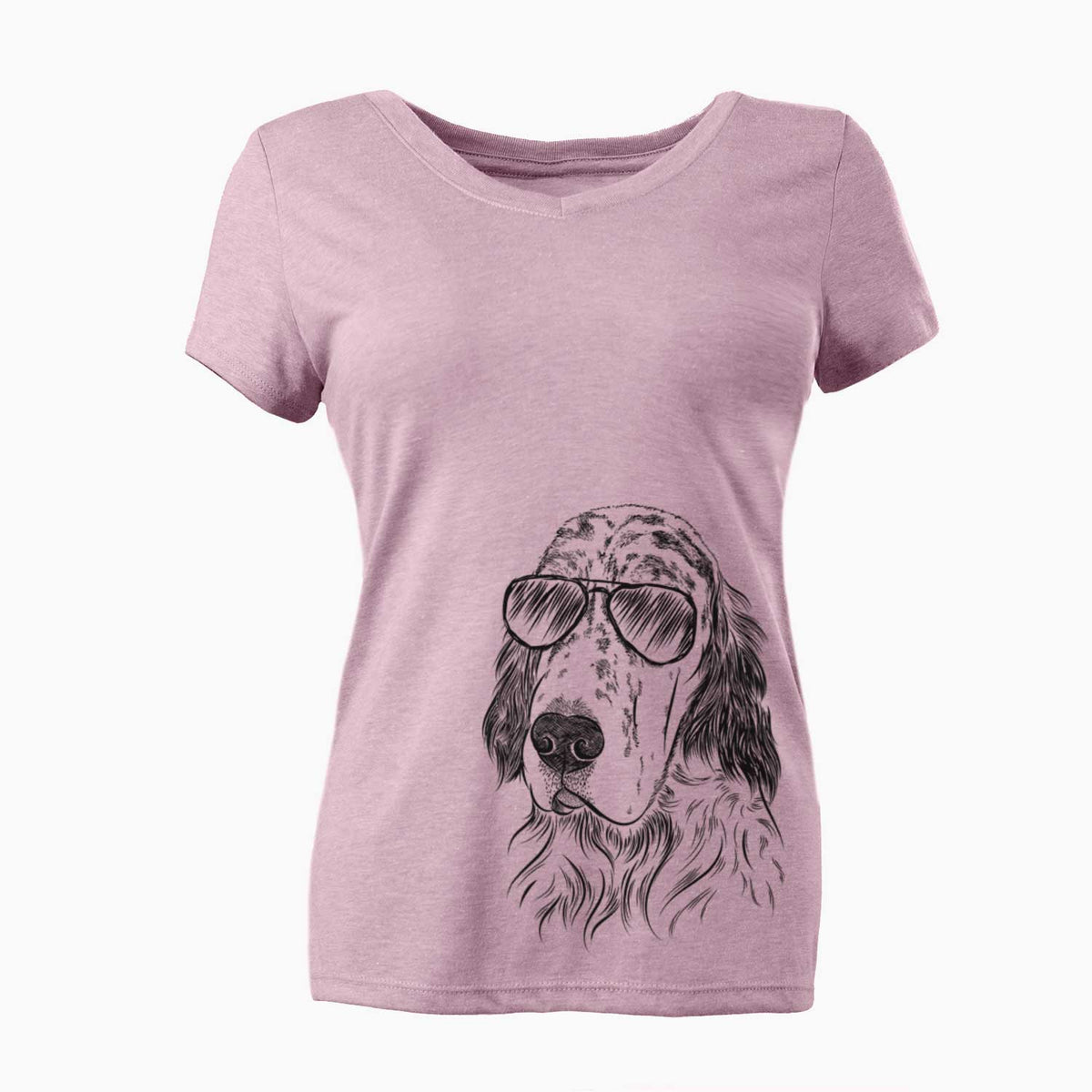 Aviator Hutch the English Setter - Women's V-neck Shirt