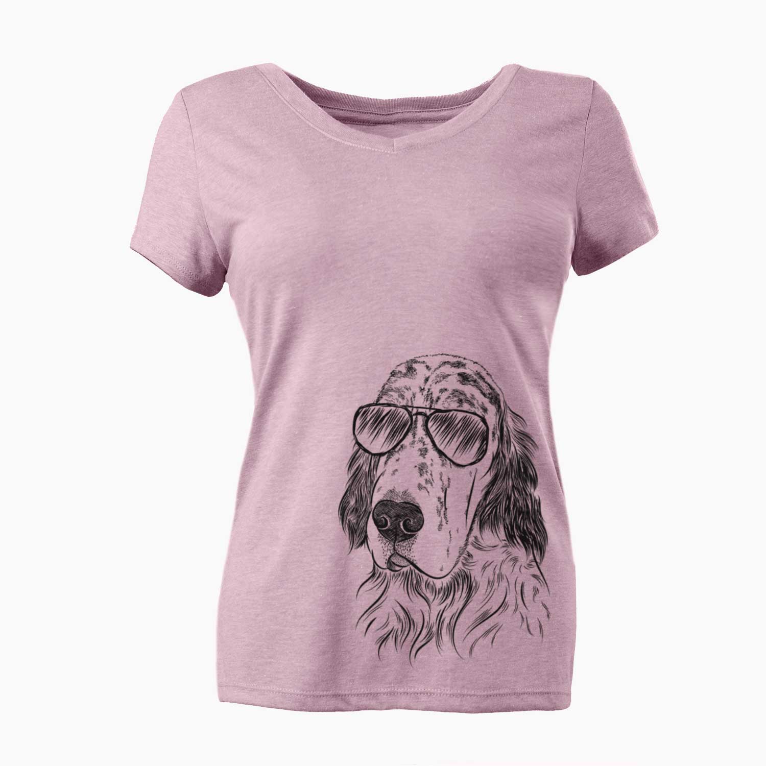 Aviator Hutch the English Setter - Women's V-neck Shirt