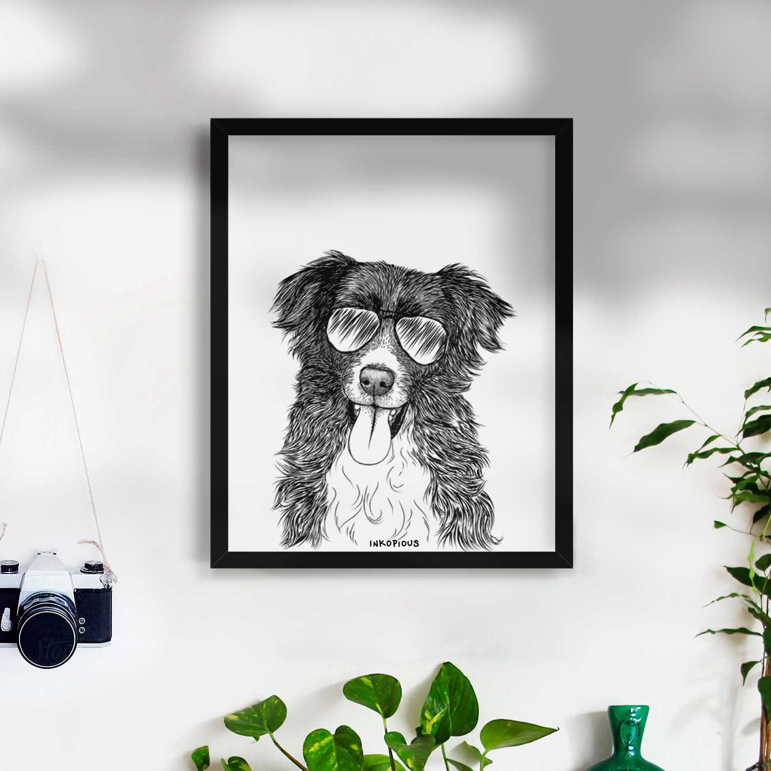 Indi the Border Collie Art Print