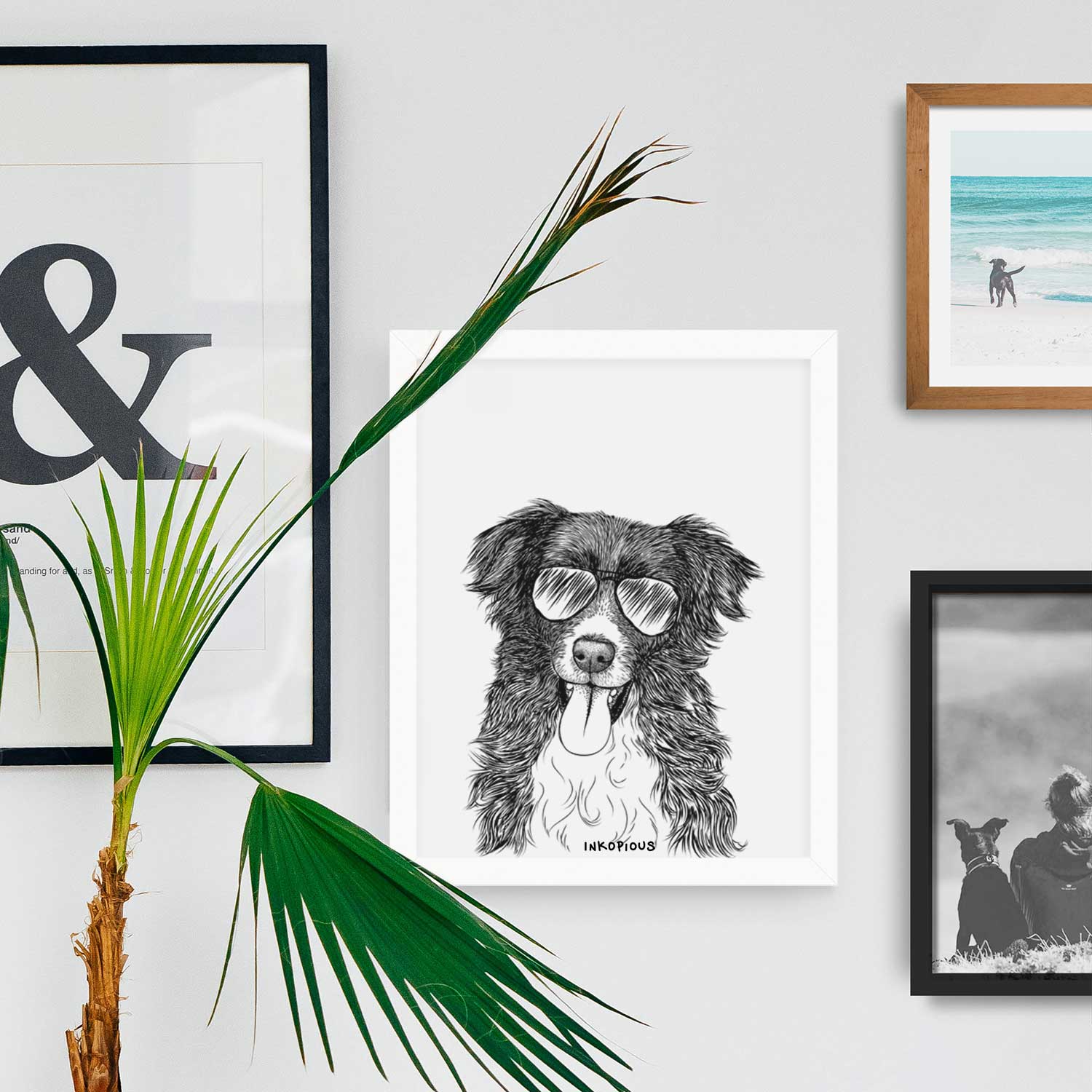 Indi the Border Collie Art Print