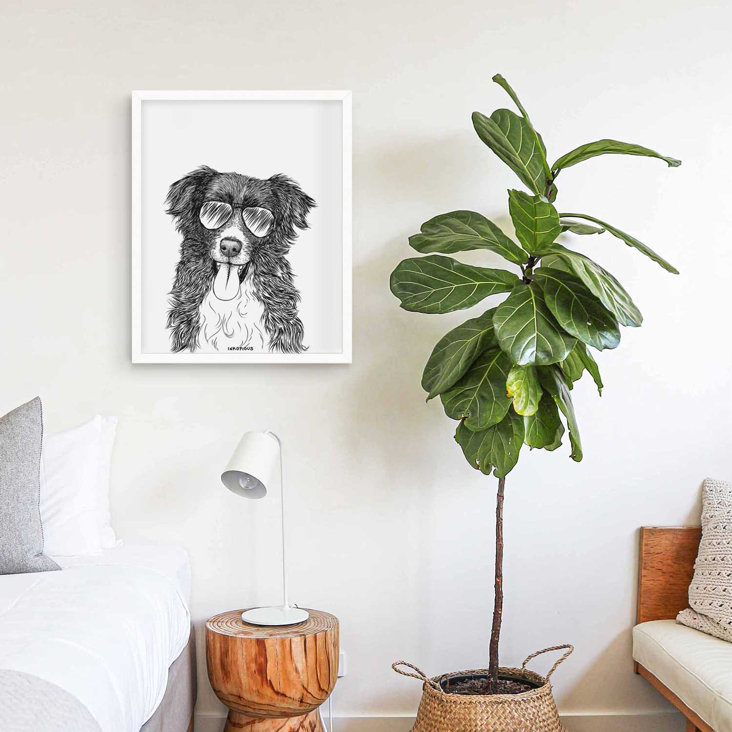 Indi the Border Collie Art Print