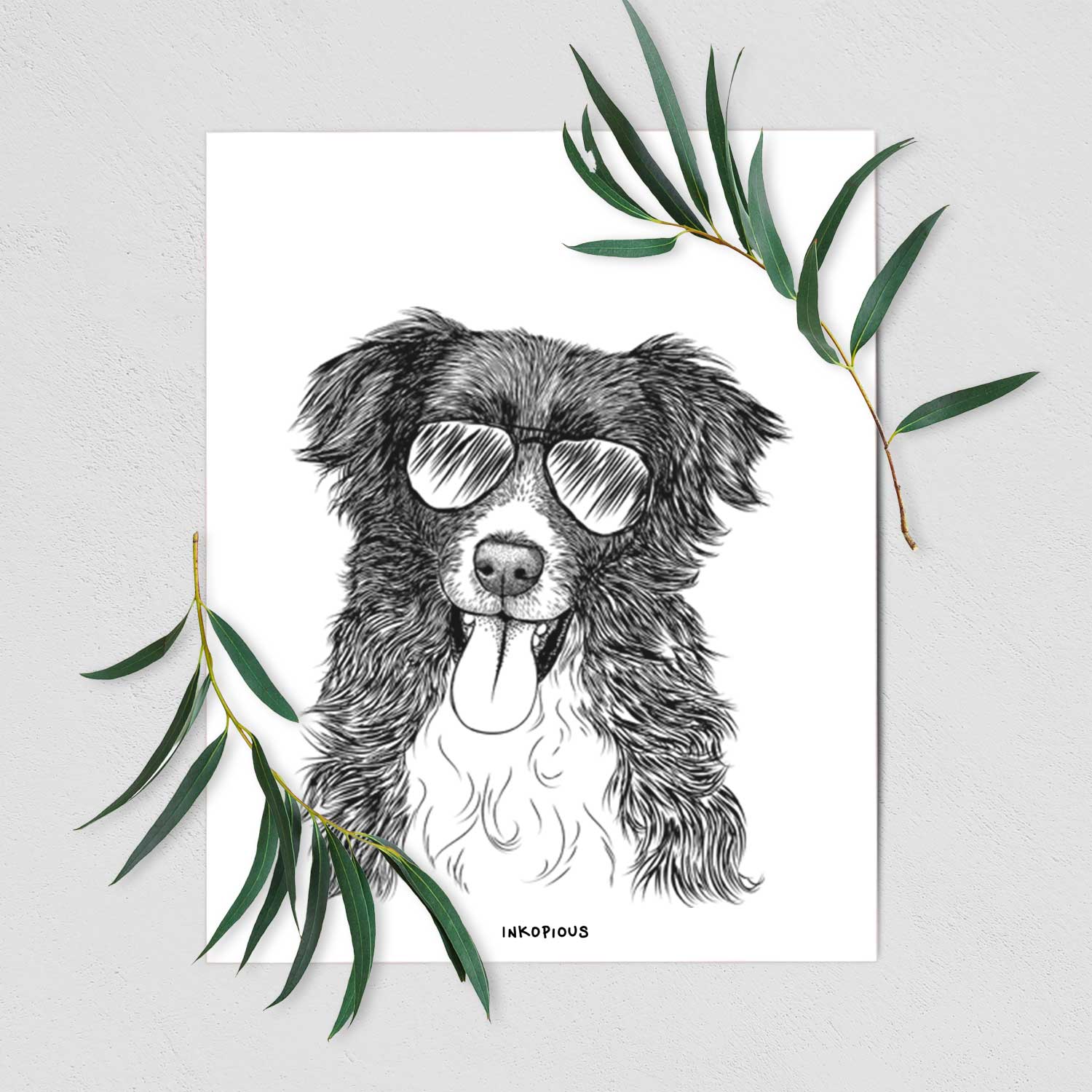 Indi the Border Collie Art Print