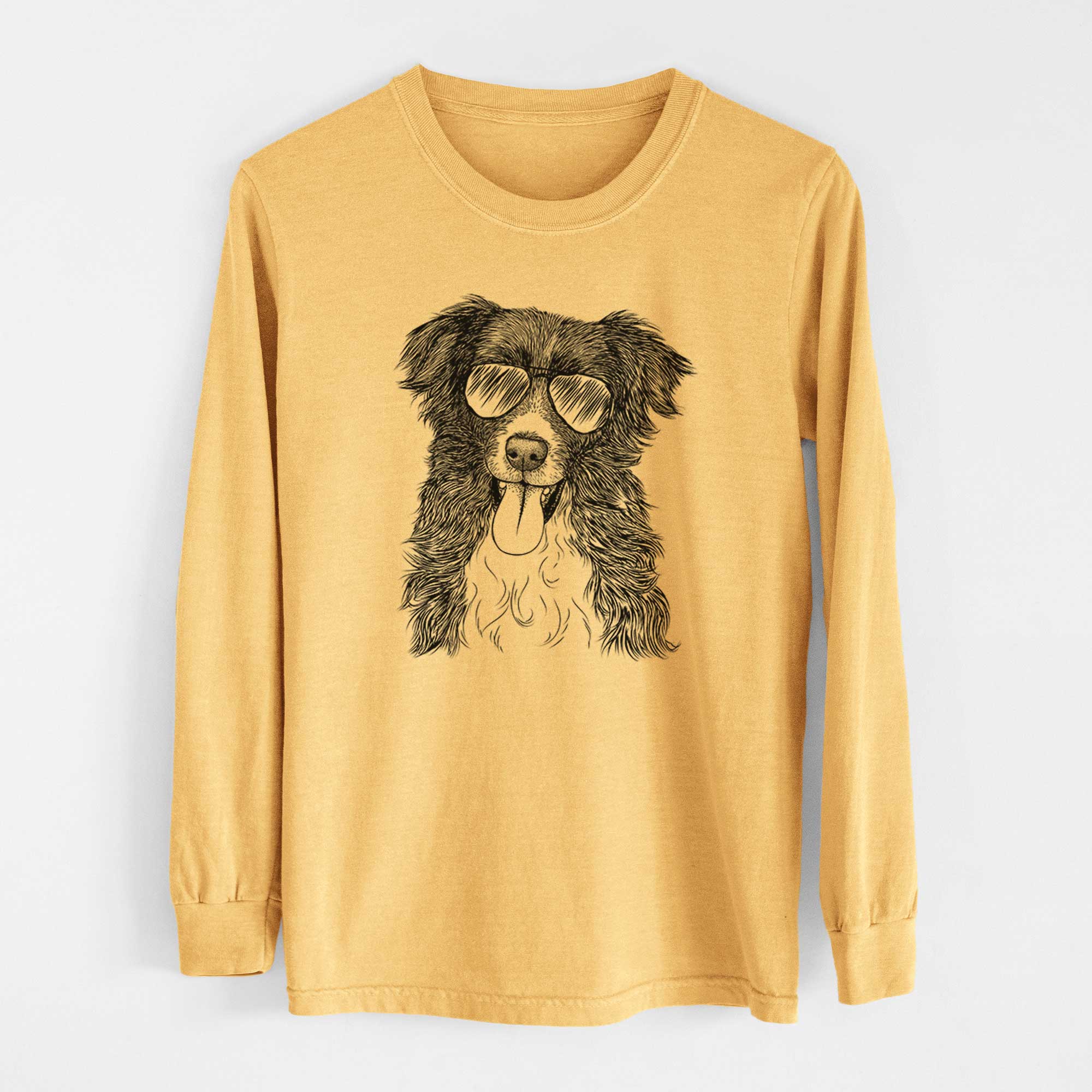 Aviators Indi the Border Collie - Heavyweight 100% Cotton Long Sleeve