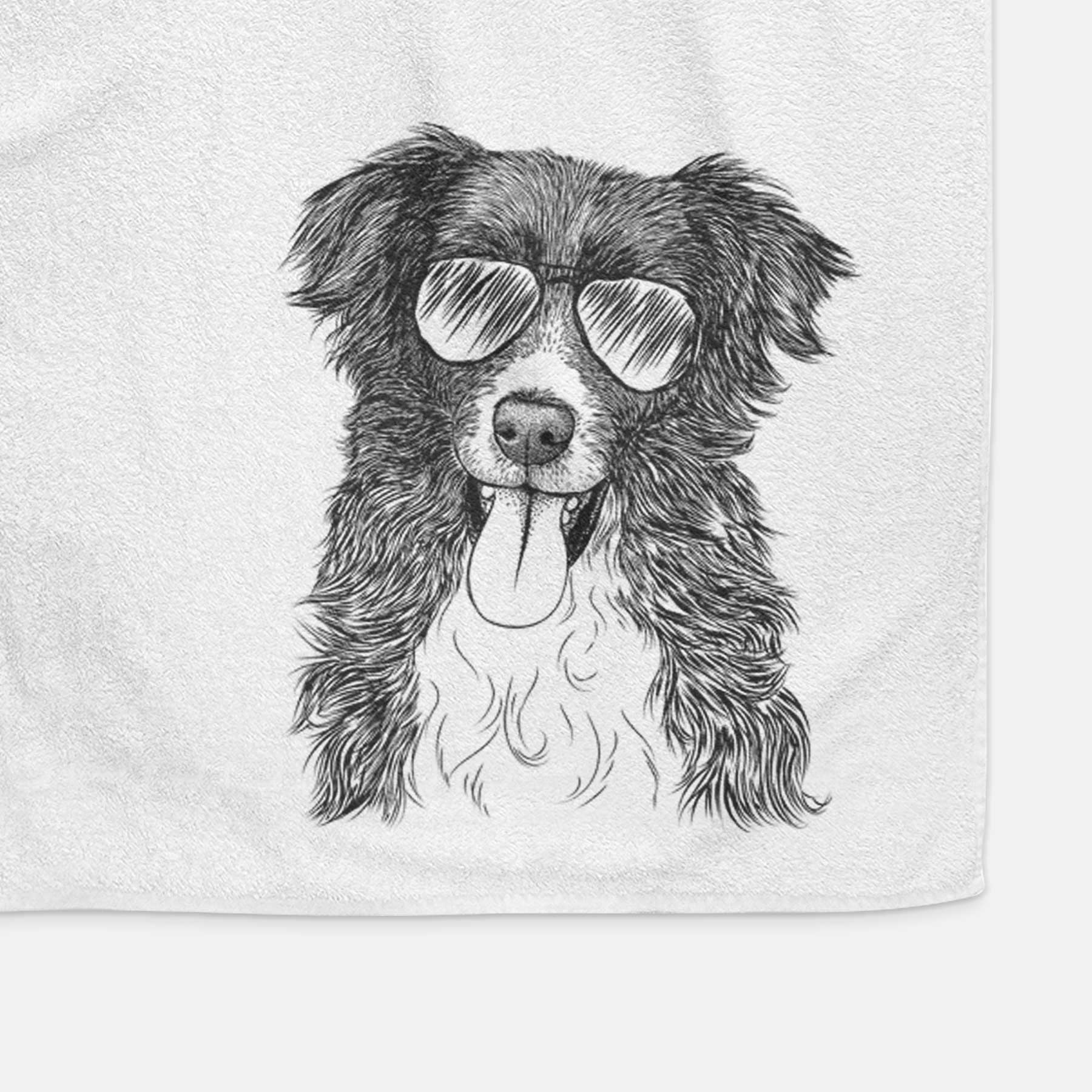 Indi the Border Collie Decorative Hand Towel