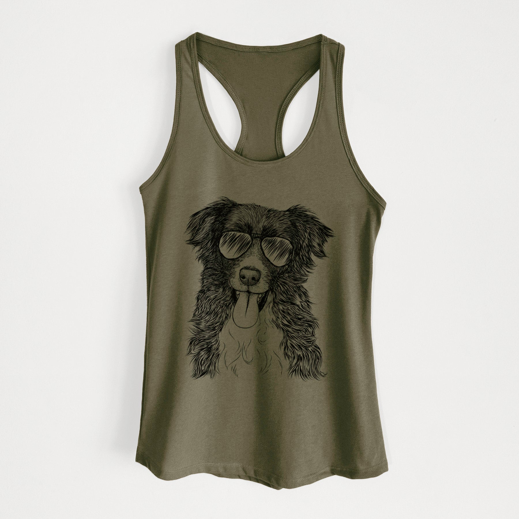 Indi the Border Collie - Women's Racerback Tanktop