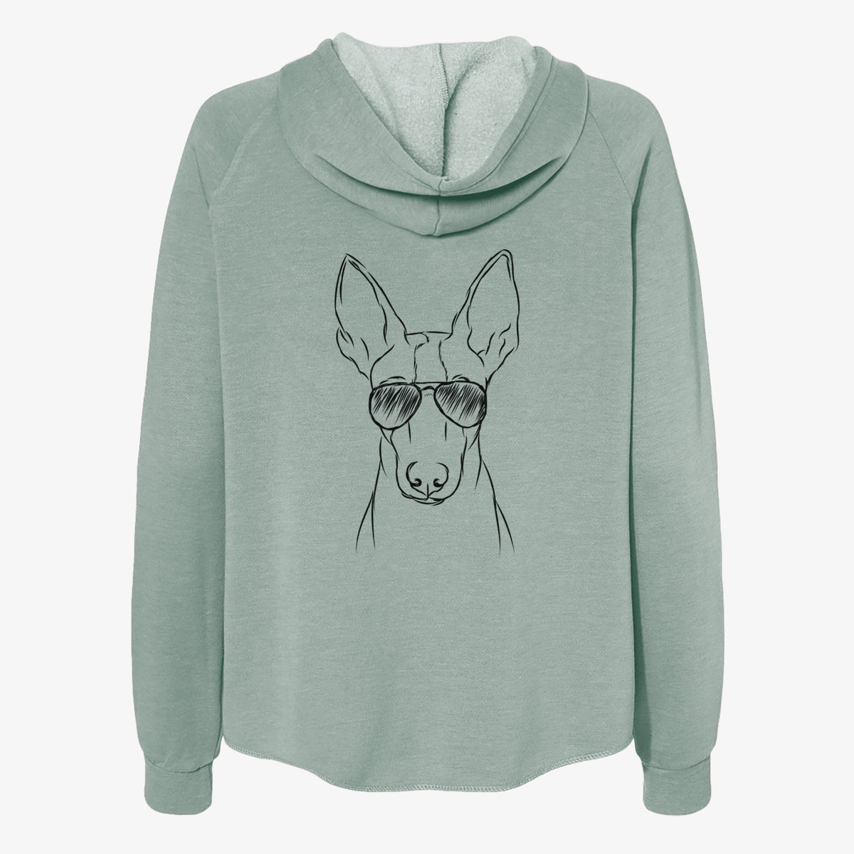 Indy the Ibizan Hound - Women's Cali Wave Zip-Up Sweatshirt