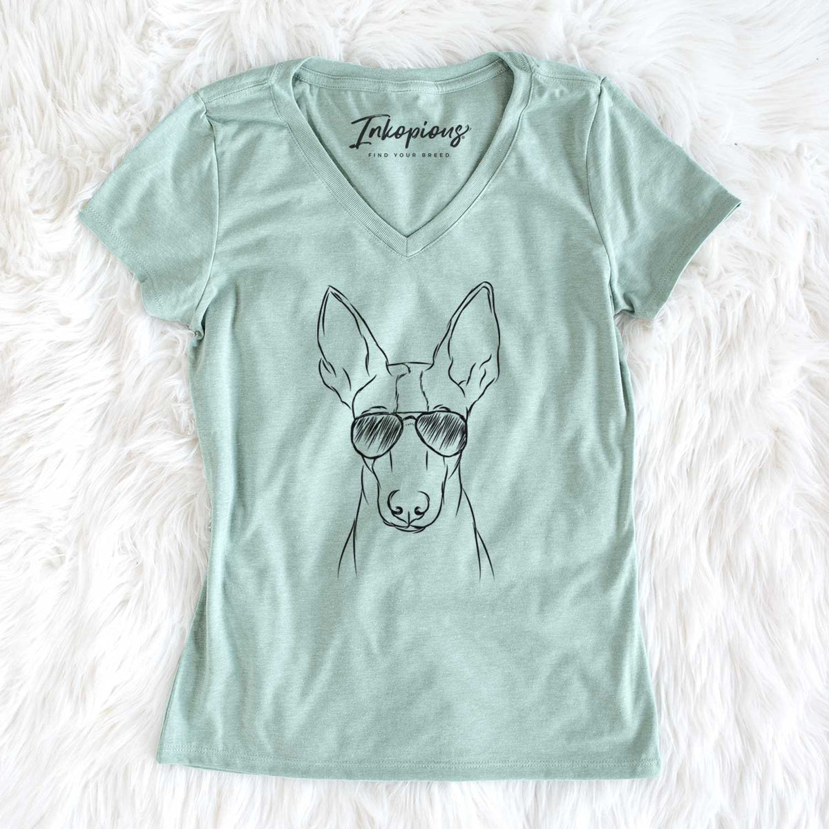 Aviator Indy the Ibizan Hound - Women's V-neck Shirt