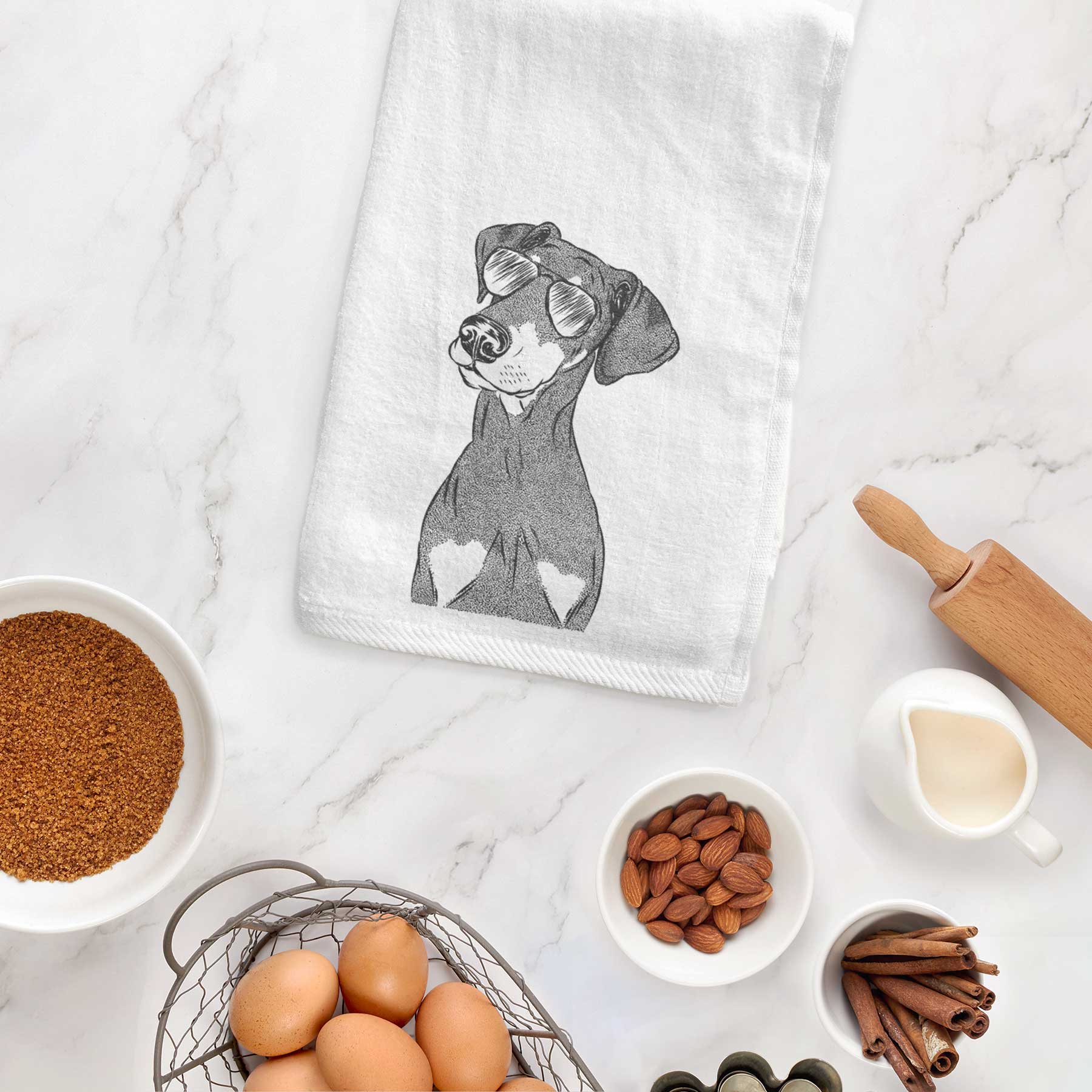 Iroh the Doberman Pinscher Decorative Hand Towel