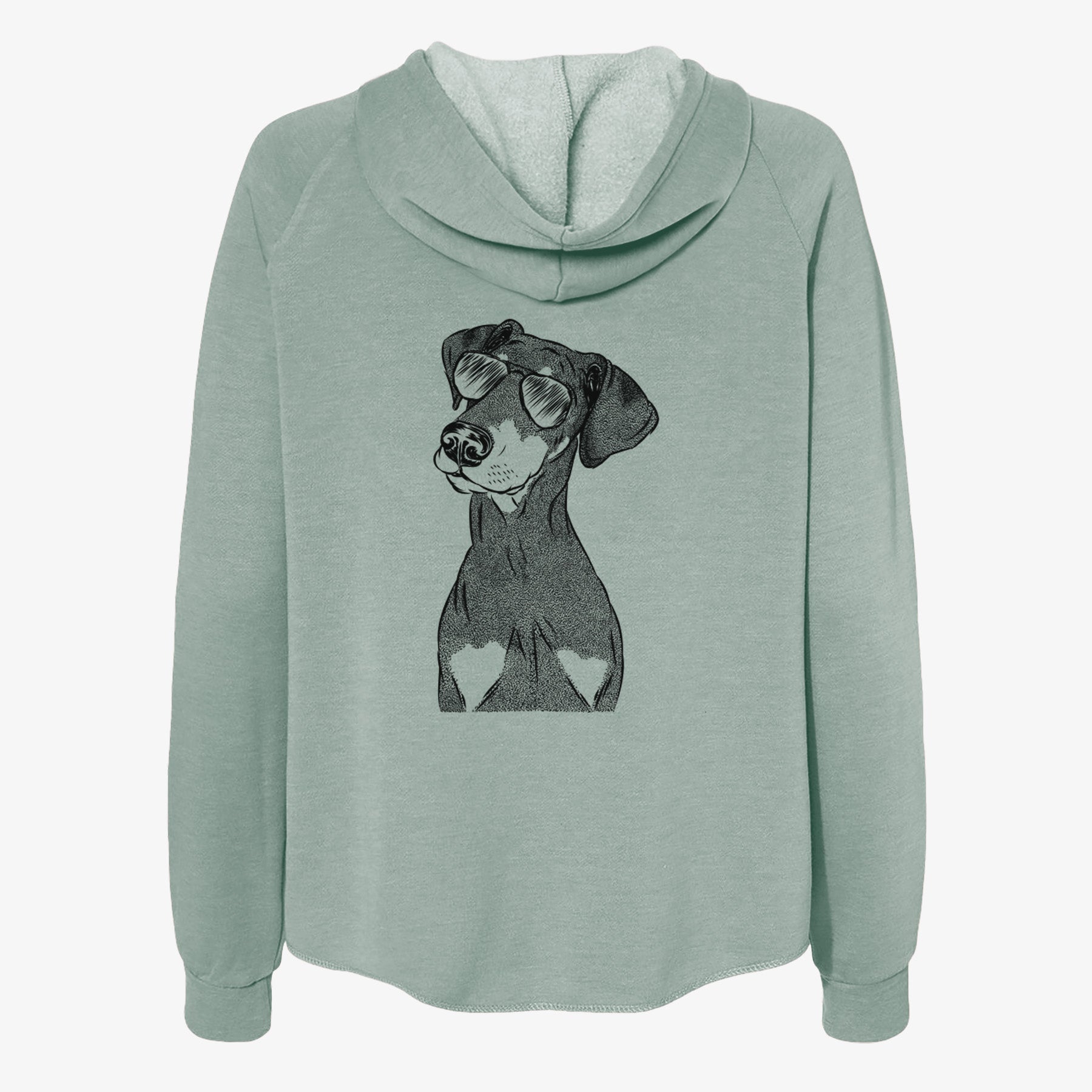 Iroh the Doberman Pinscher - Women's Cali Wave Zip-Up Sweatshirt