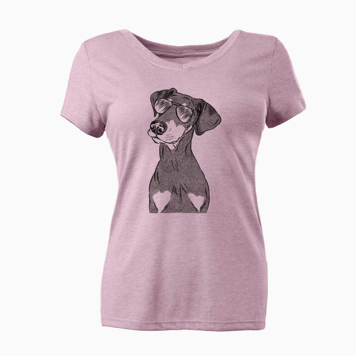 Aviator Iroh the Doberman Pinscher - Women's V-neck Shirt