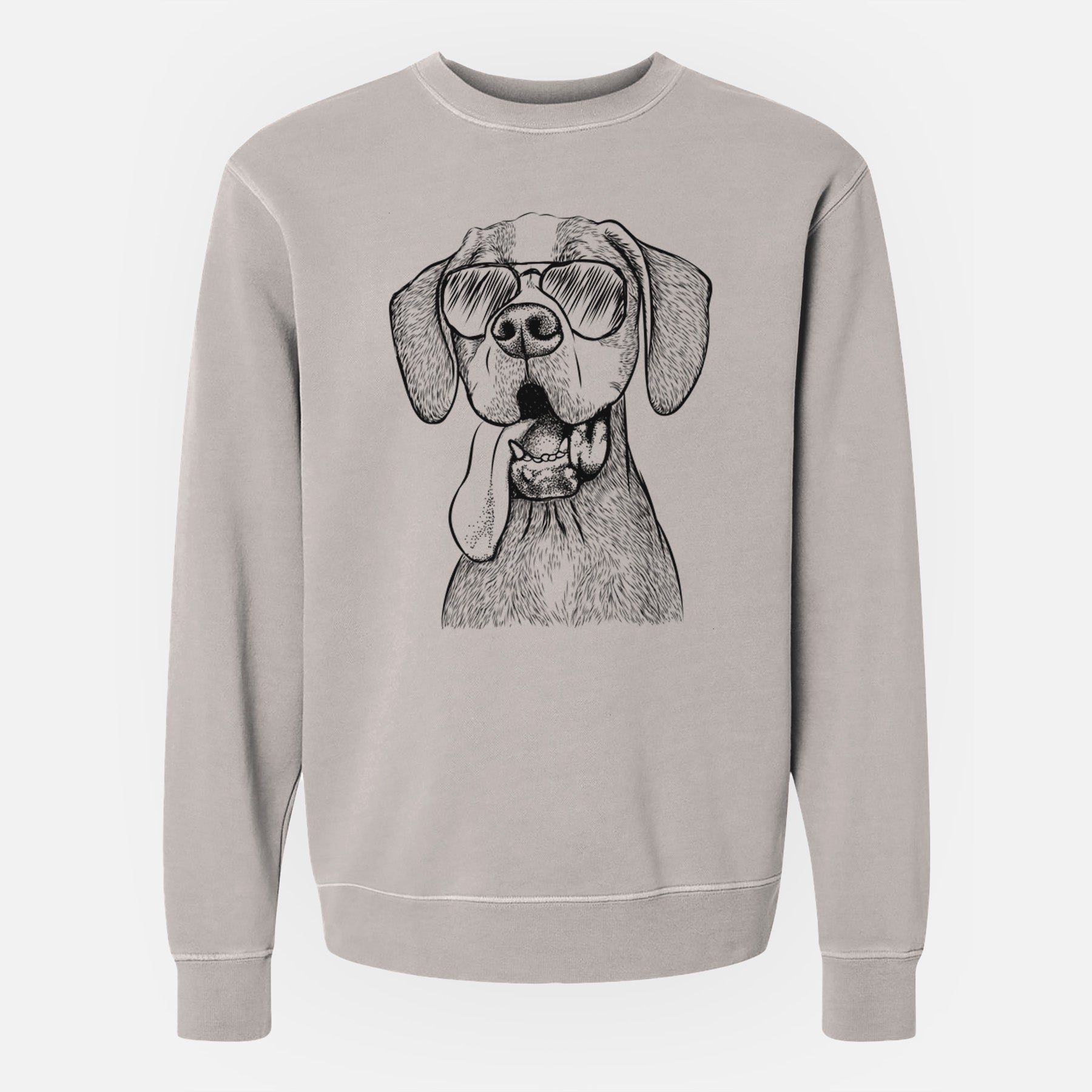 Aviator Irwin the English Pointer - Unisex Pigment Dyed Crew Sweatshirt