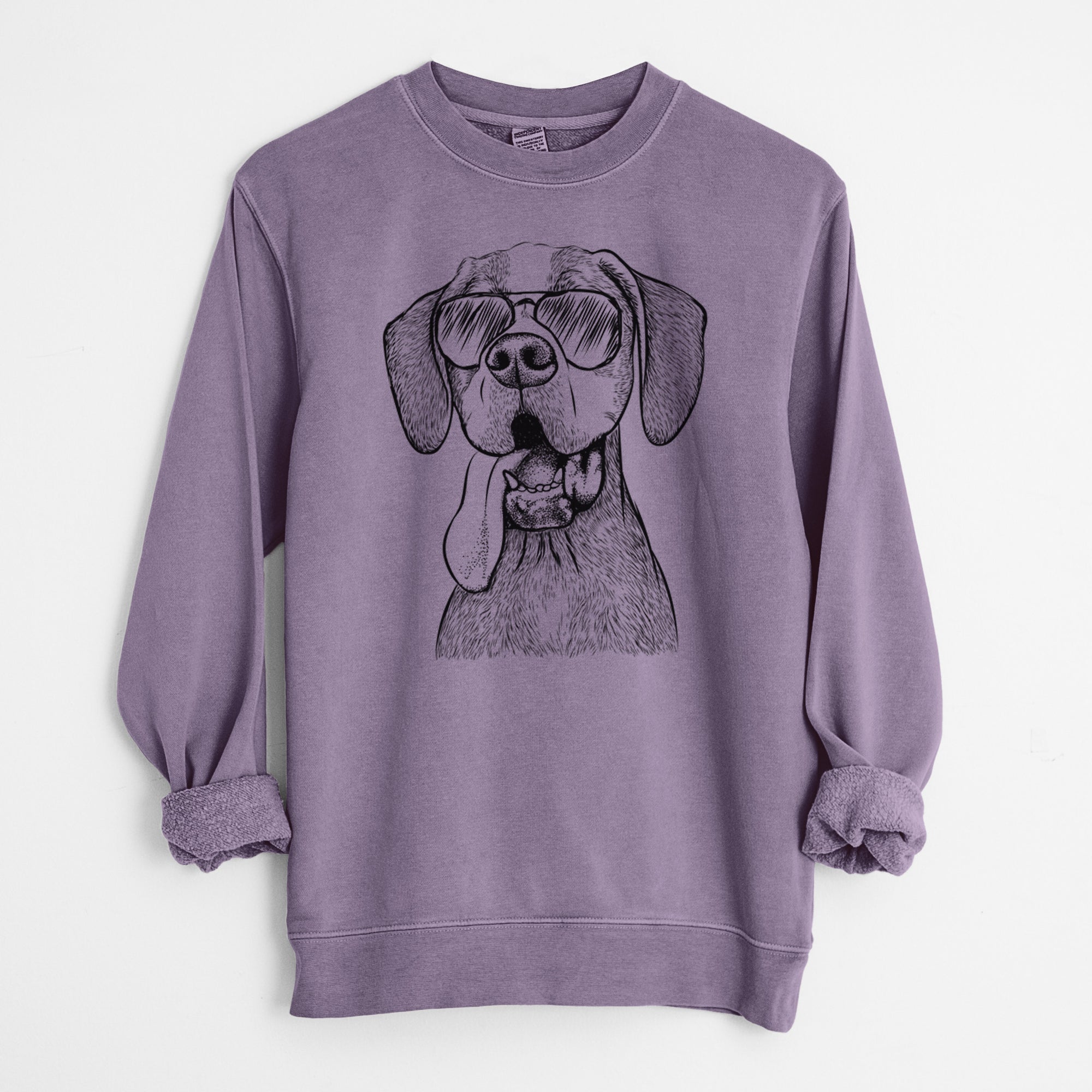 Aviator Irwin the English Pointer - Unisex Pigment Dyed Crew Sweatshirt