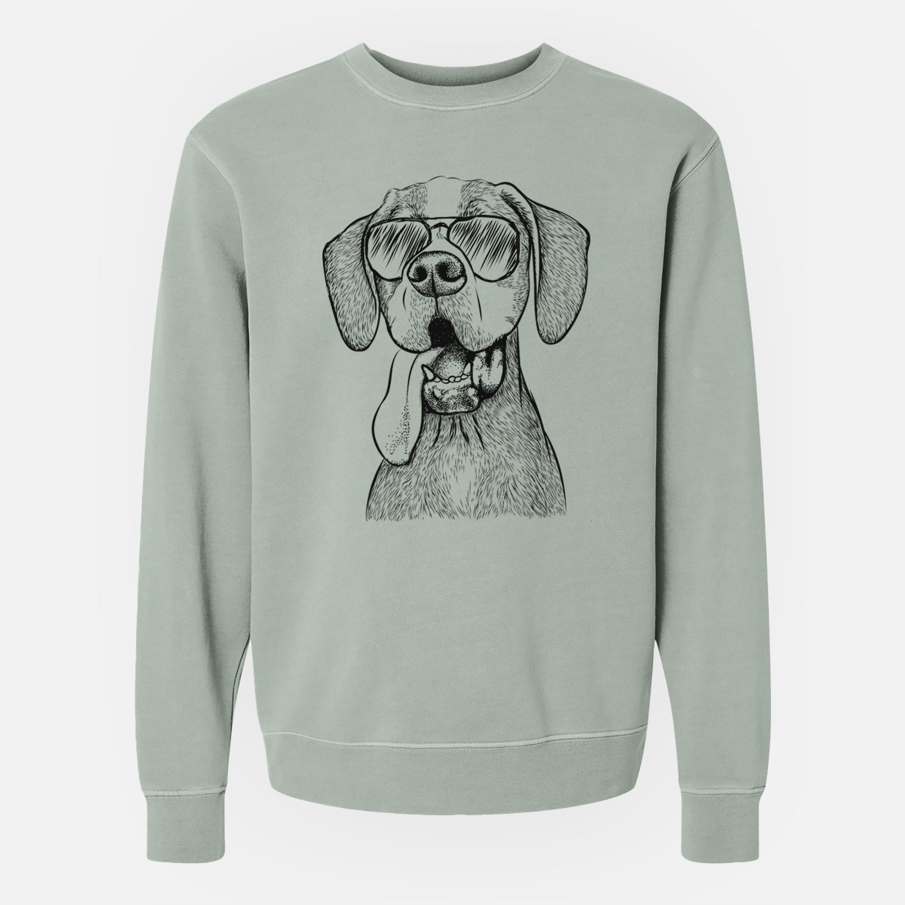 Aviator Irwin the English Pointer - Unisex Pigment Dyed Crew Sweatshirt