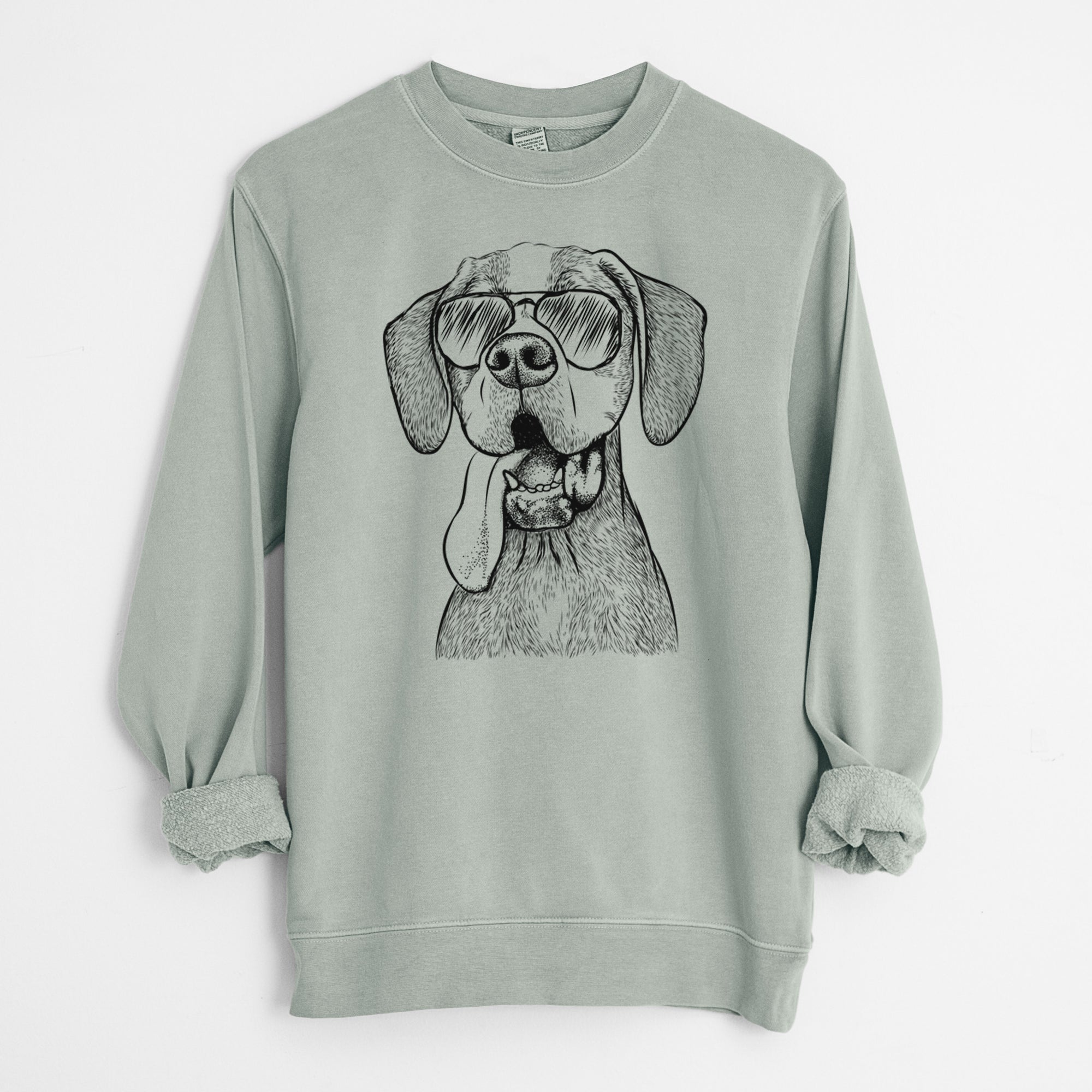 Aviator Irwin the English Pointer - Unisex Pigment Dyed Crew Sweatshirt