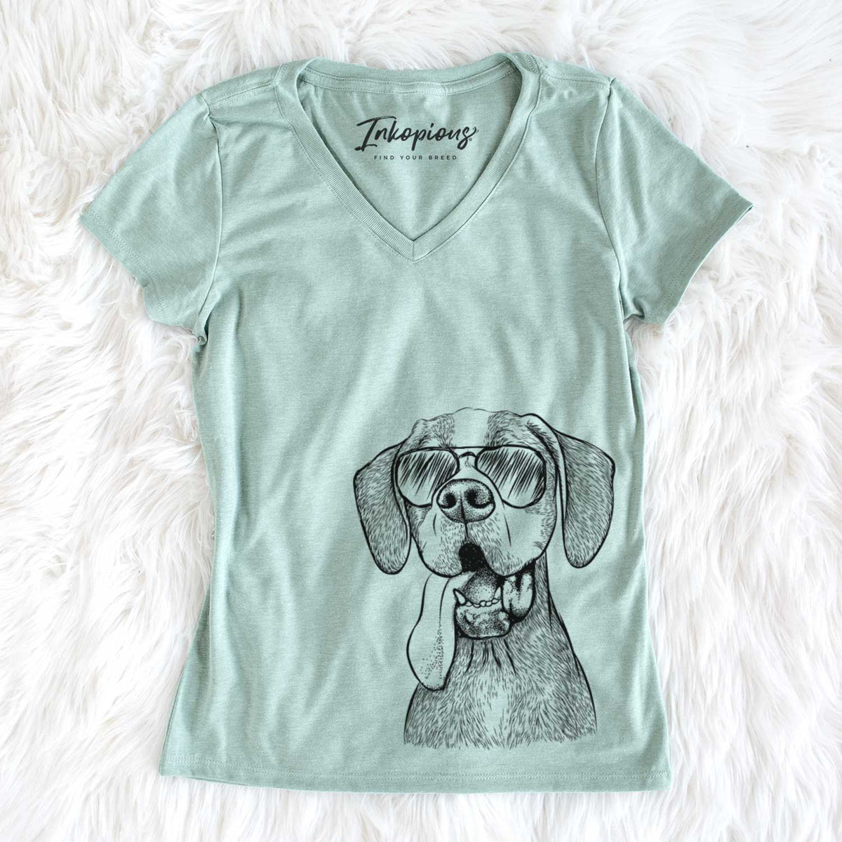 Aviator Irwin the English Pointer - Women's V-neck Shirt