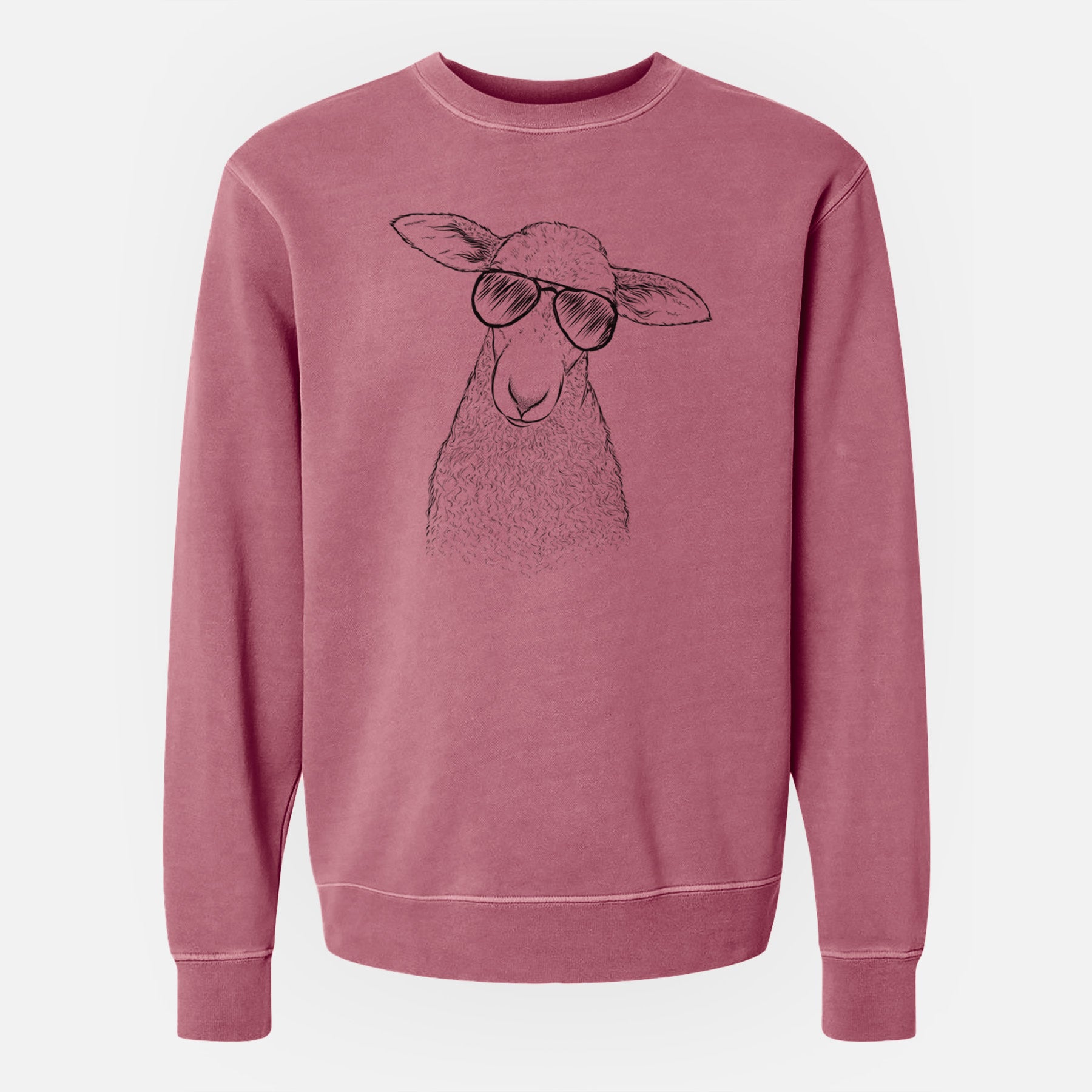 Aviator Ivy the Lamb - Unisex Pigment Dyed Crew Sweatshirt