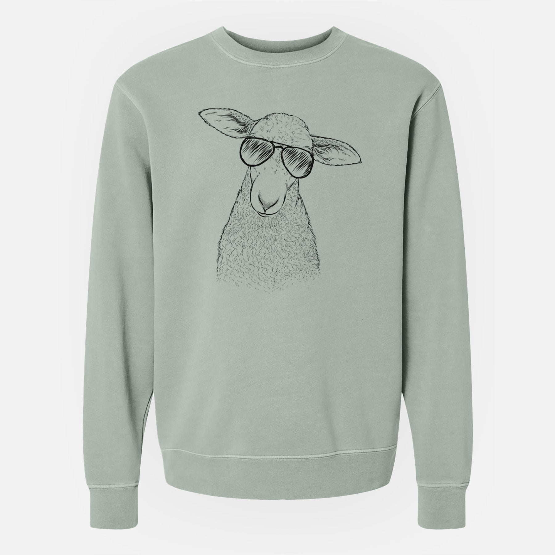 Aviator Ivy the Lamb - Unisex Pigment Dyed Crew Sweatshirt