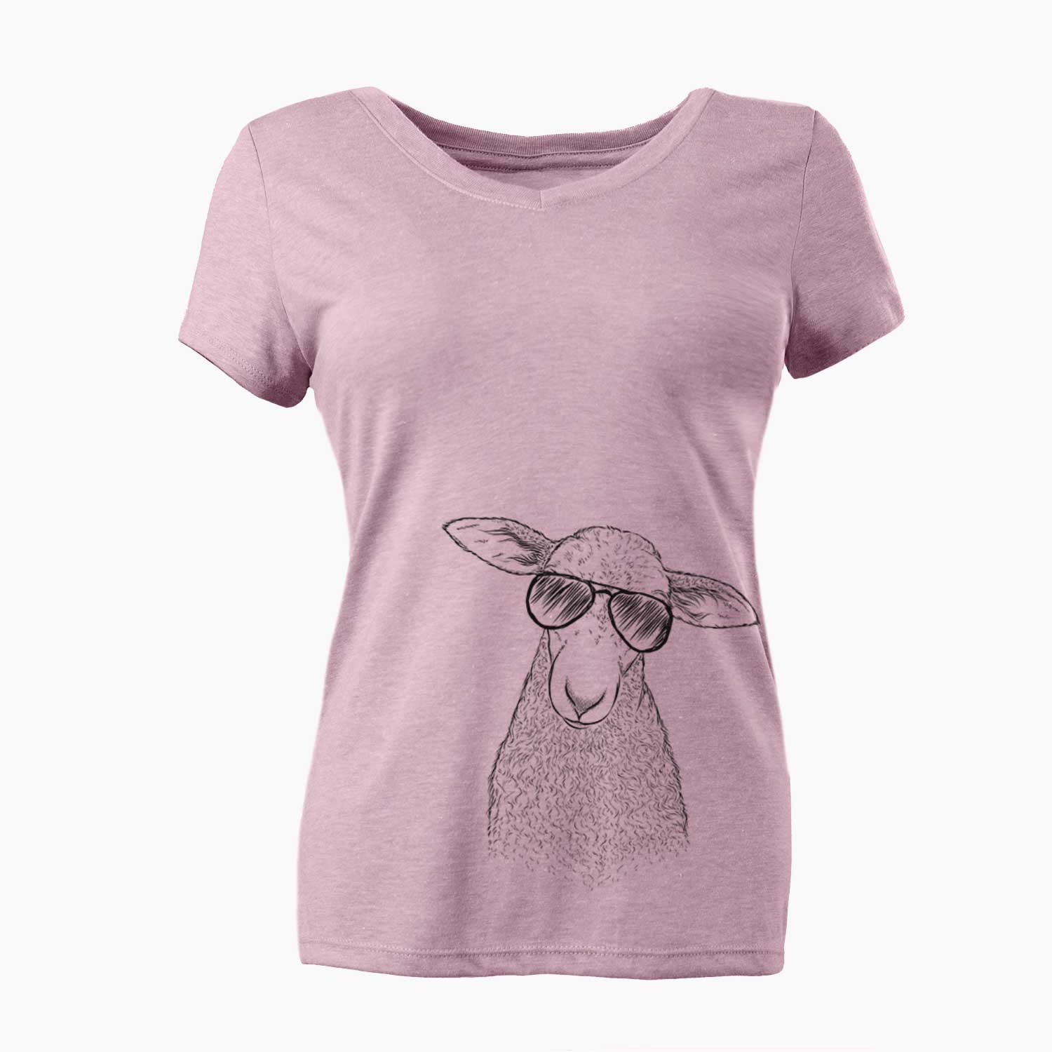 Aviator Ivy the Lamb - Women's V-neck Shirt