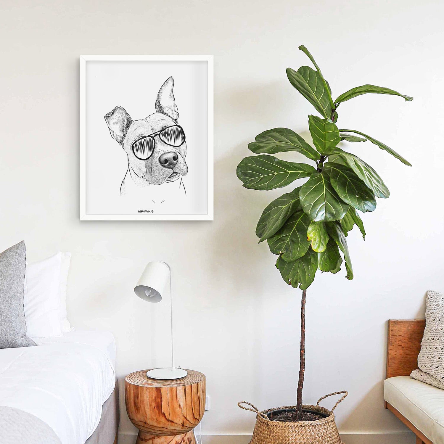 Ivy the Pitbull Mix Art Print