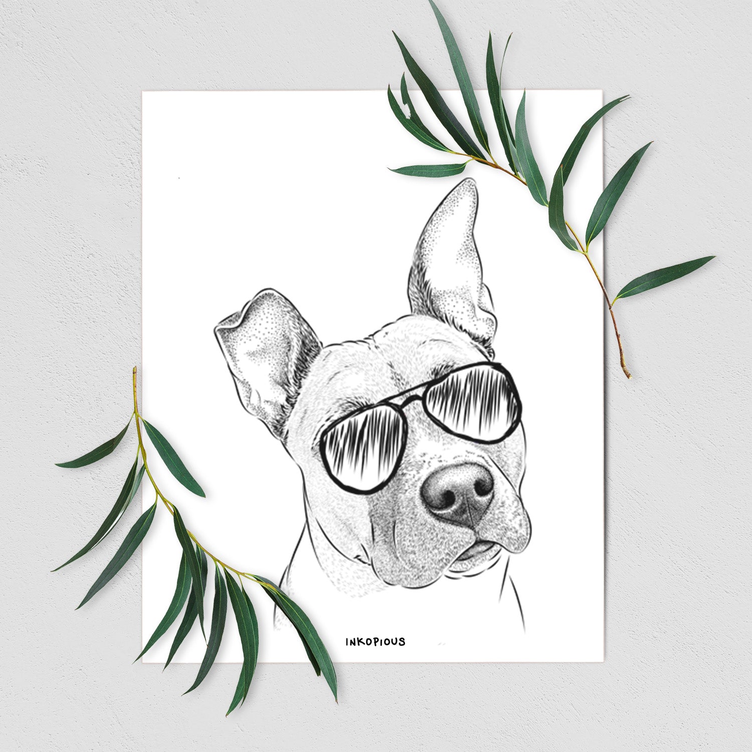 Ivy the Pitbull Mix Art Print